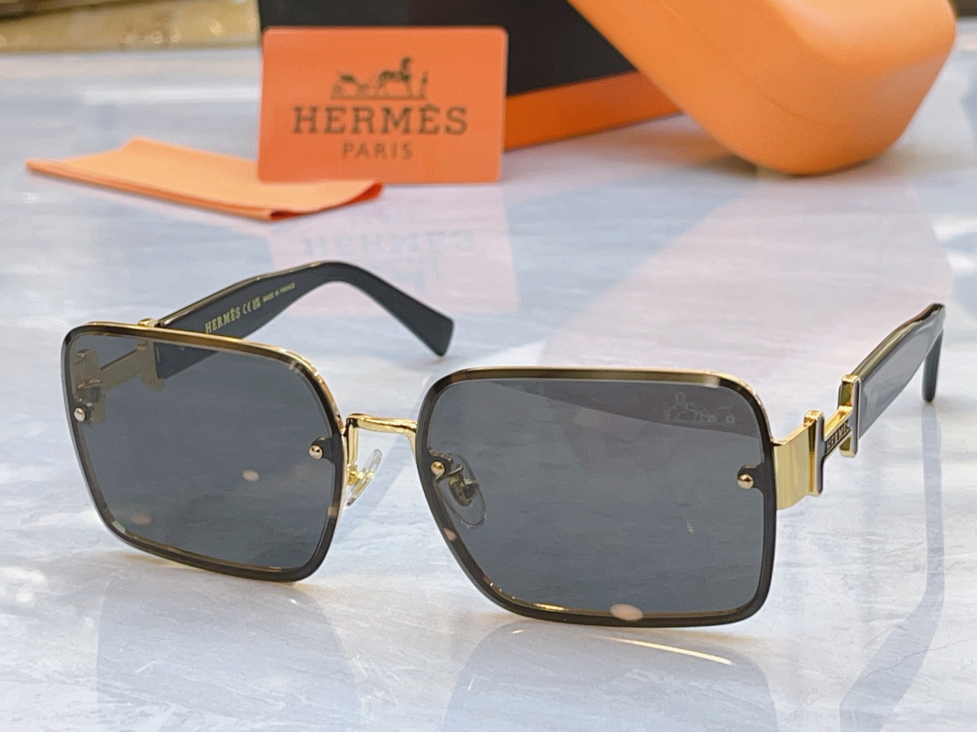 ，【HERME*】爱马*仕新款太阳镜🕶️，MODEL：9715，SIZE：62口16-143
