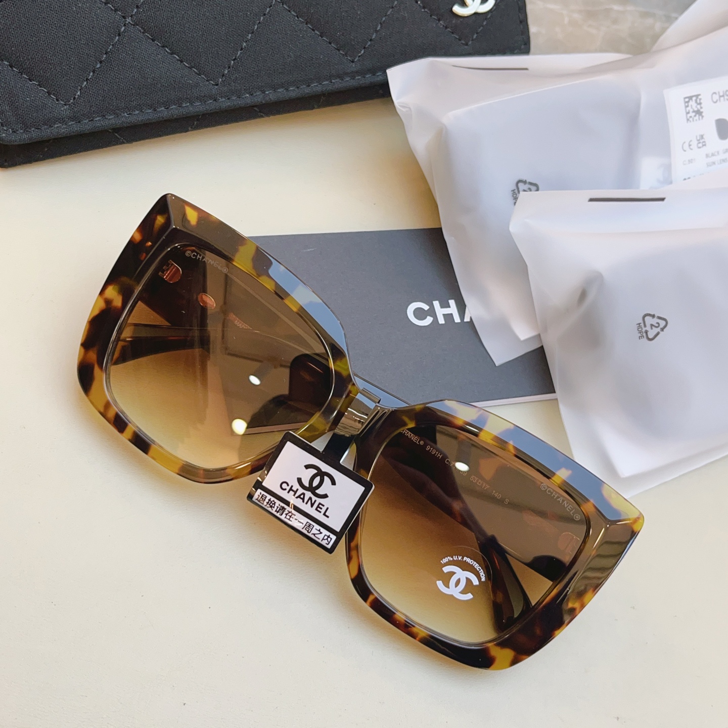 ，【CHANE*】香奈儿新款太阳镜，MODEL：9191H，SIZE：53口17-140 S