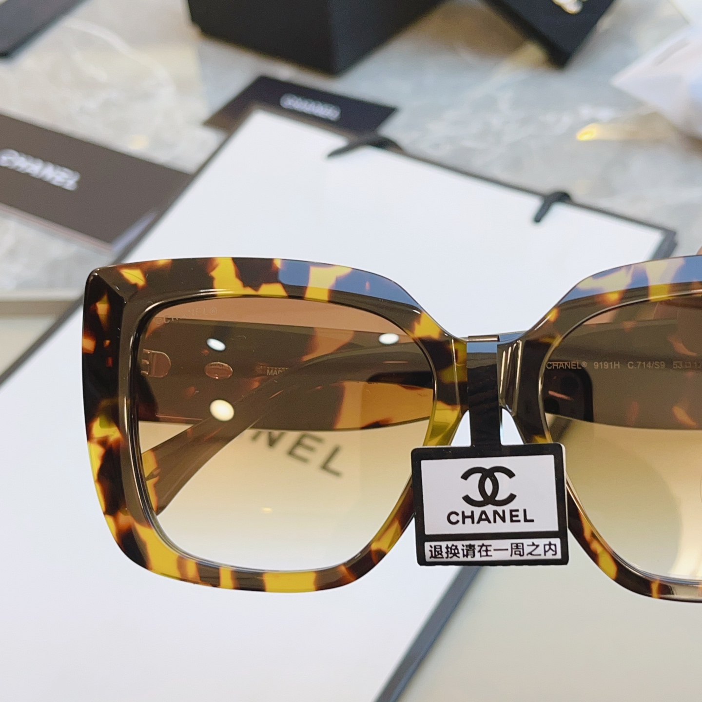 ，【CHANE*】香奈儿新款太阳镜，MODEL：9191H，SIZE：53口17-140 S