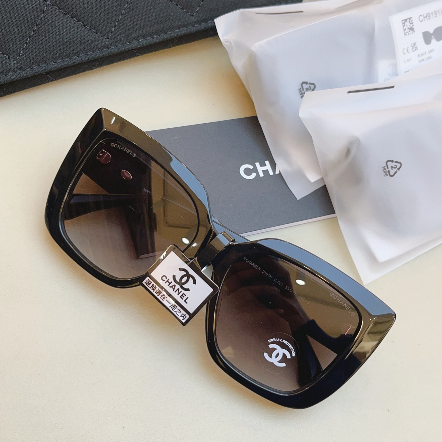 ，【CHANE*】香奈儿新款太阳镜，MODEL：9191H，SIZE：53口17-140 S