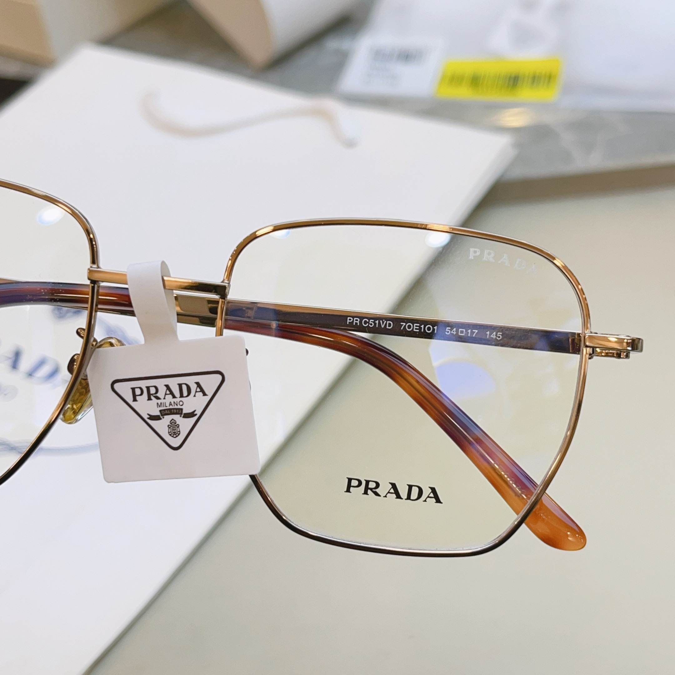 ，【PRAD*】普拉*达新款眼镜架 高品质✨，MODEL：PR C51VD，SIZE：54口17-145