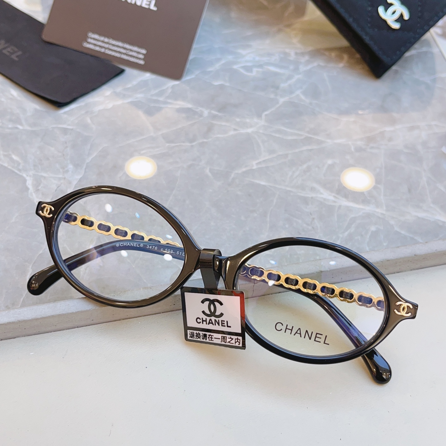 ，【CHANE*】香奈儿新款眼镜架 高品质✨，MODEL：3476，SIZE：51口18-145