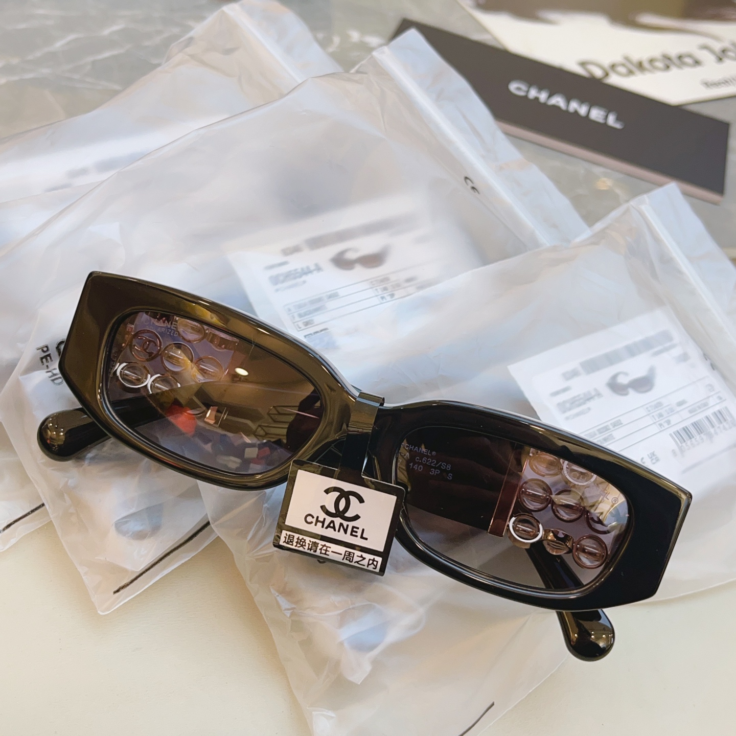 ，【CHANE*】香奈儿新款太阳镜 高品质✨，MODEL：5544-A，SIZE：53口17-140