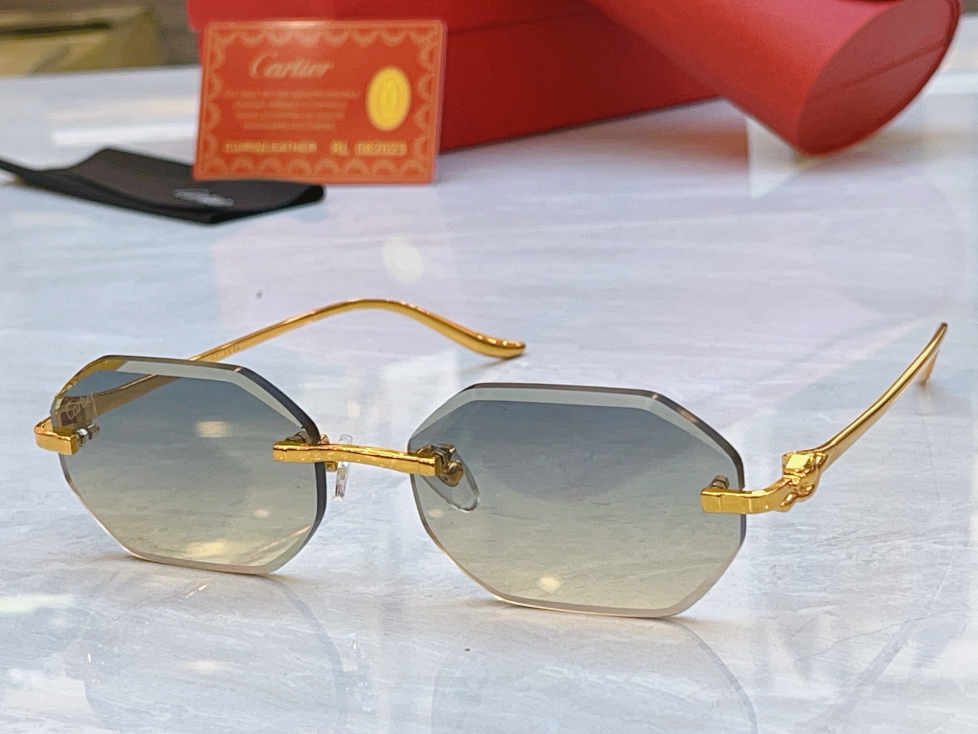 ，【CARTIE*】卡地*亚新款太阳镜 钛架，Mod:CT0922S，Size:57口18-142