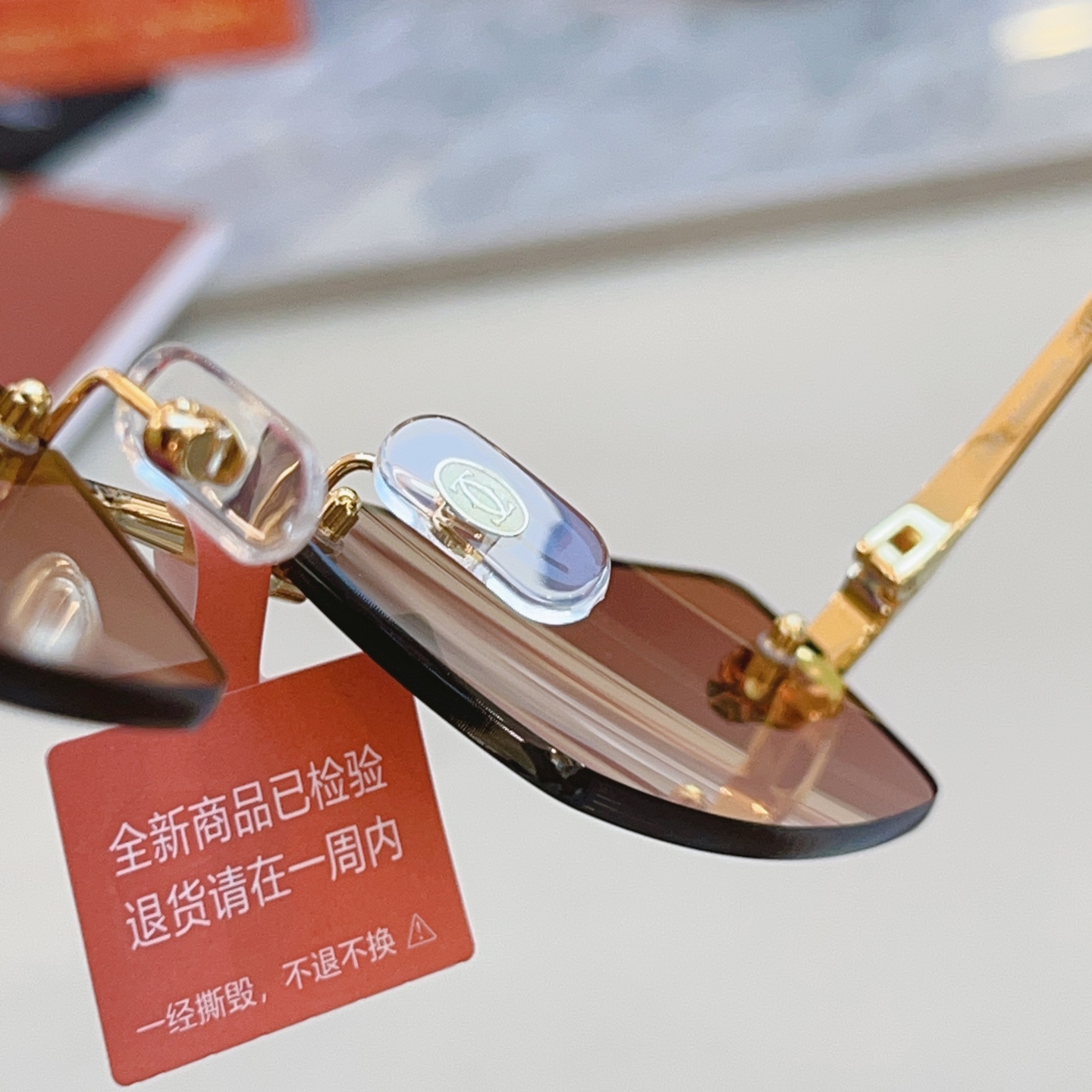 高版本✨，【CARTIE*】卡地*亚新款太阳镜，18K金电镀 镜片蔡司logo✨， MODEL:CT05