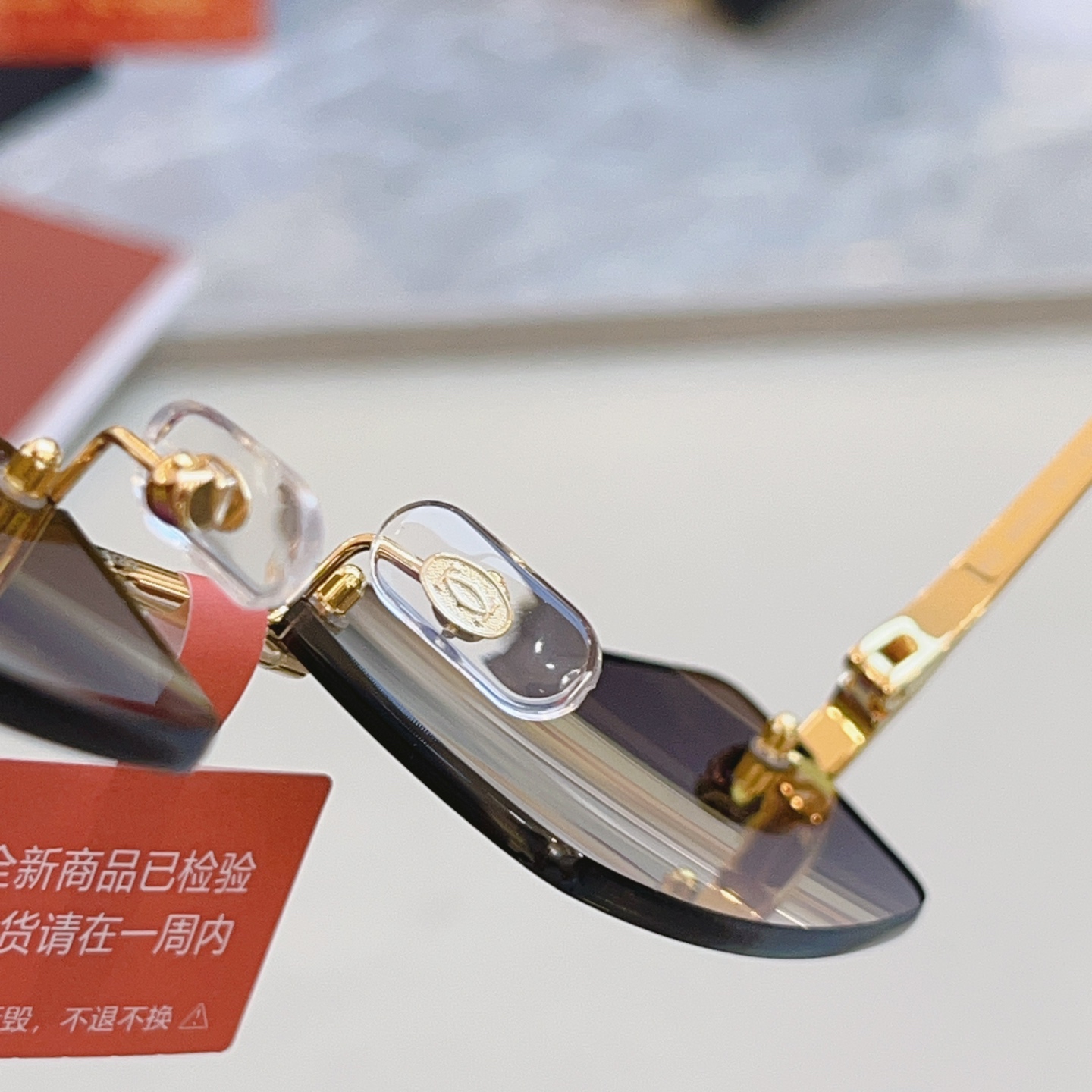 高版本✨，【CARTIE*】卡地*亚新款太阳镜，18K金电镀 镜片蔡司logo✨， MODEL:CT05