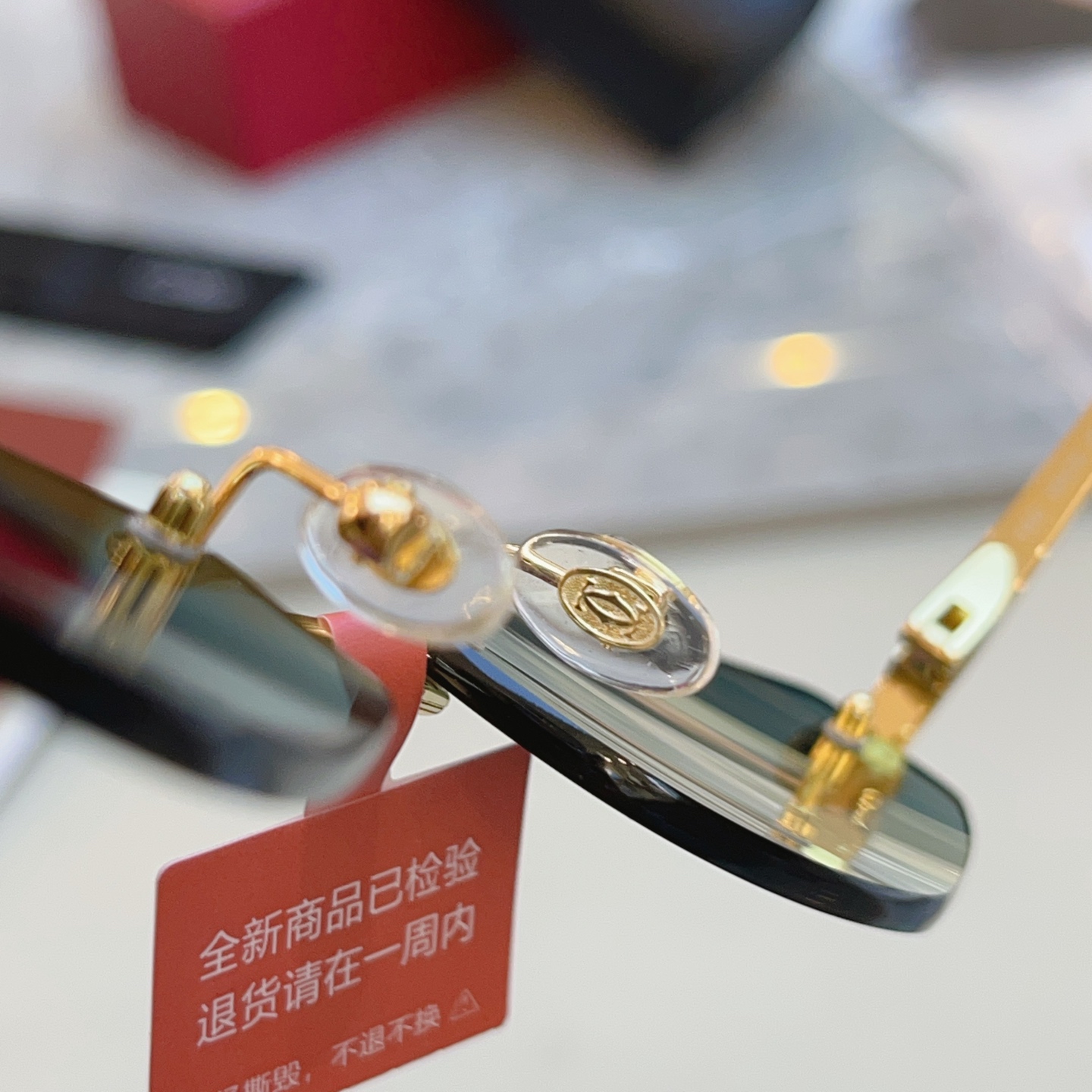 高版本✨，【CARTIE*】卡地*亚新款太阳镜，18K金电镀 镜片蔡司logo✨， MODEL:CT04