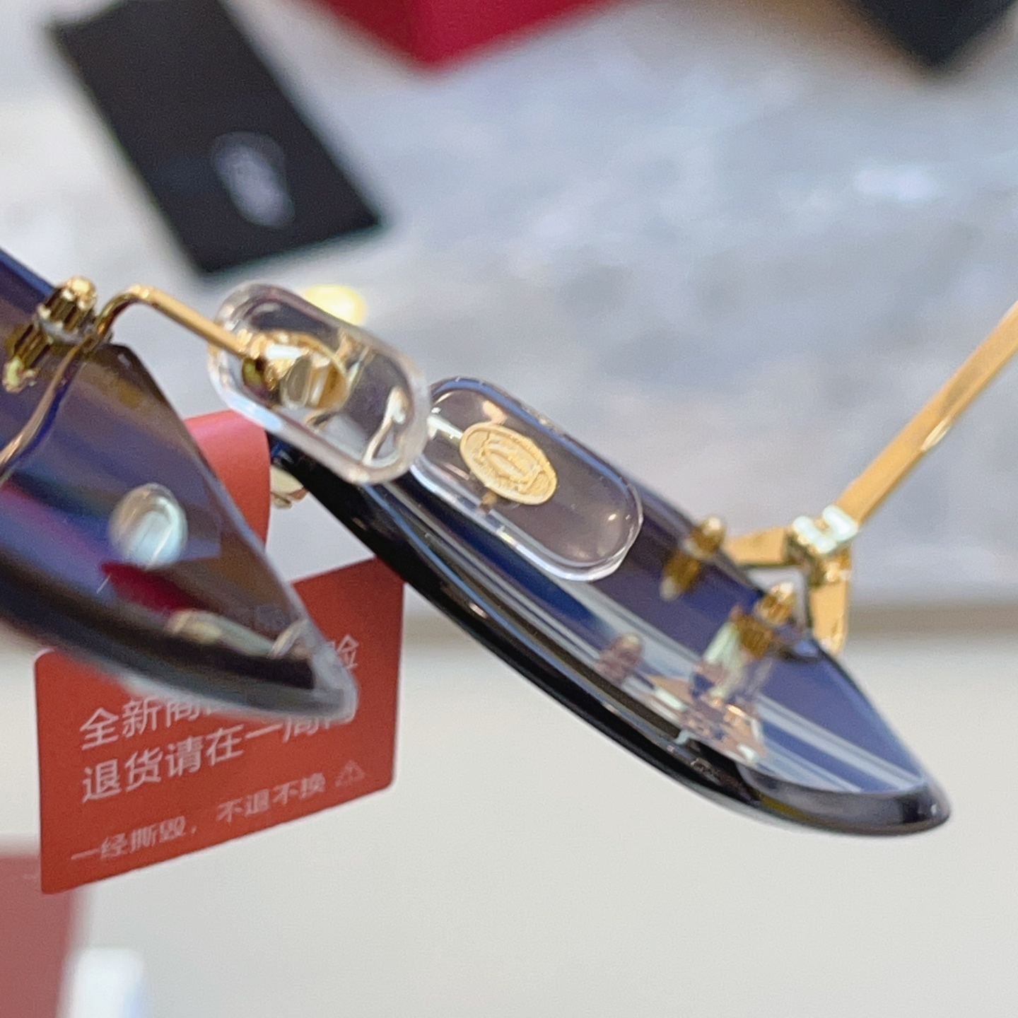 高版本✨，【CARTIE*】卡地*亚新款太阳镜，18K金电镀 镜片蔡司logo✨， MODEL:CT04