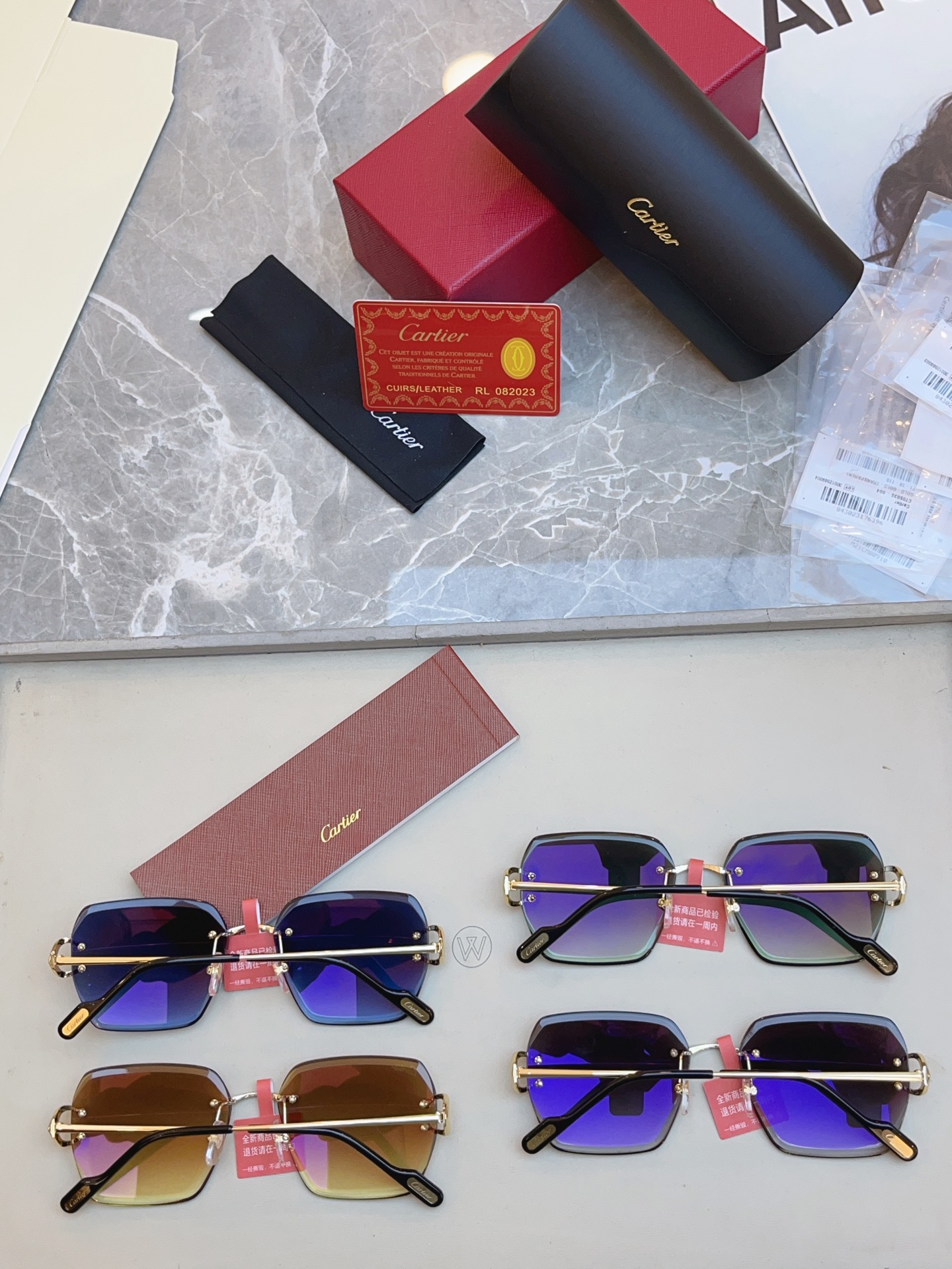 高版本✨，【CARTIE*】卡地*亚新款太阳镜，18K金电镀 镜片蔡司logo✨， MODEL:CT04