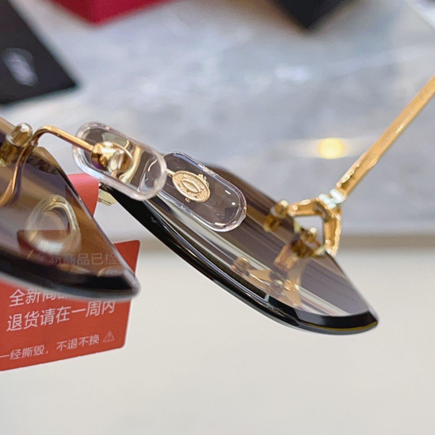高版本✨，【CARTIE*】卡地*亚新款太阳镜，18K金电镀 镜片蔡司logo✨， MODEL:CT04