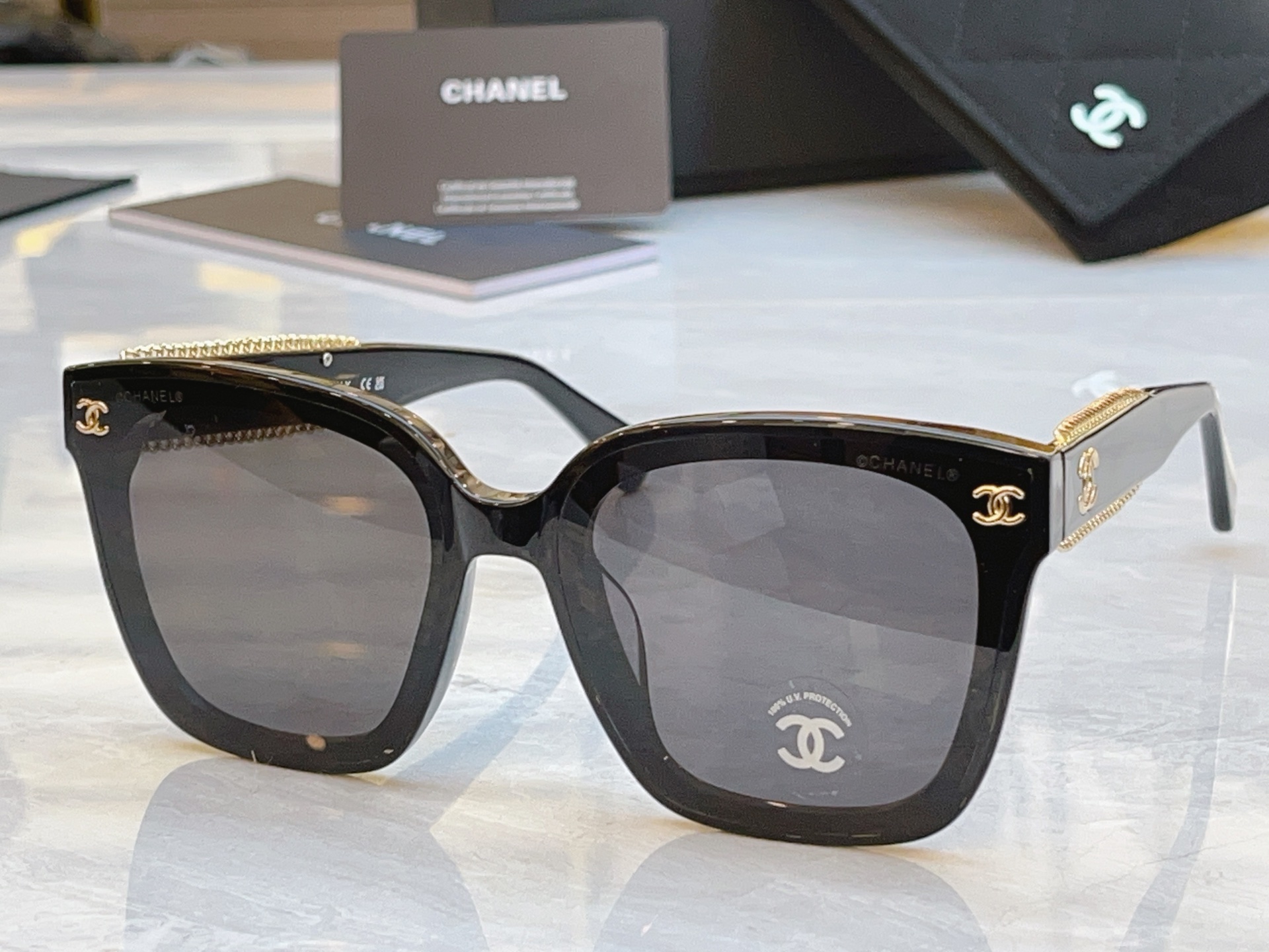 ，【CHANE*】香奈*儿新款太阳镜，MODEL：CH8039，SIZE：64口15-145