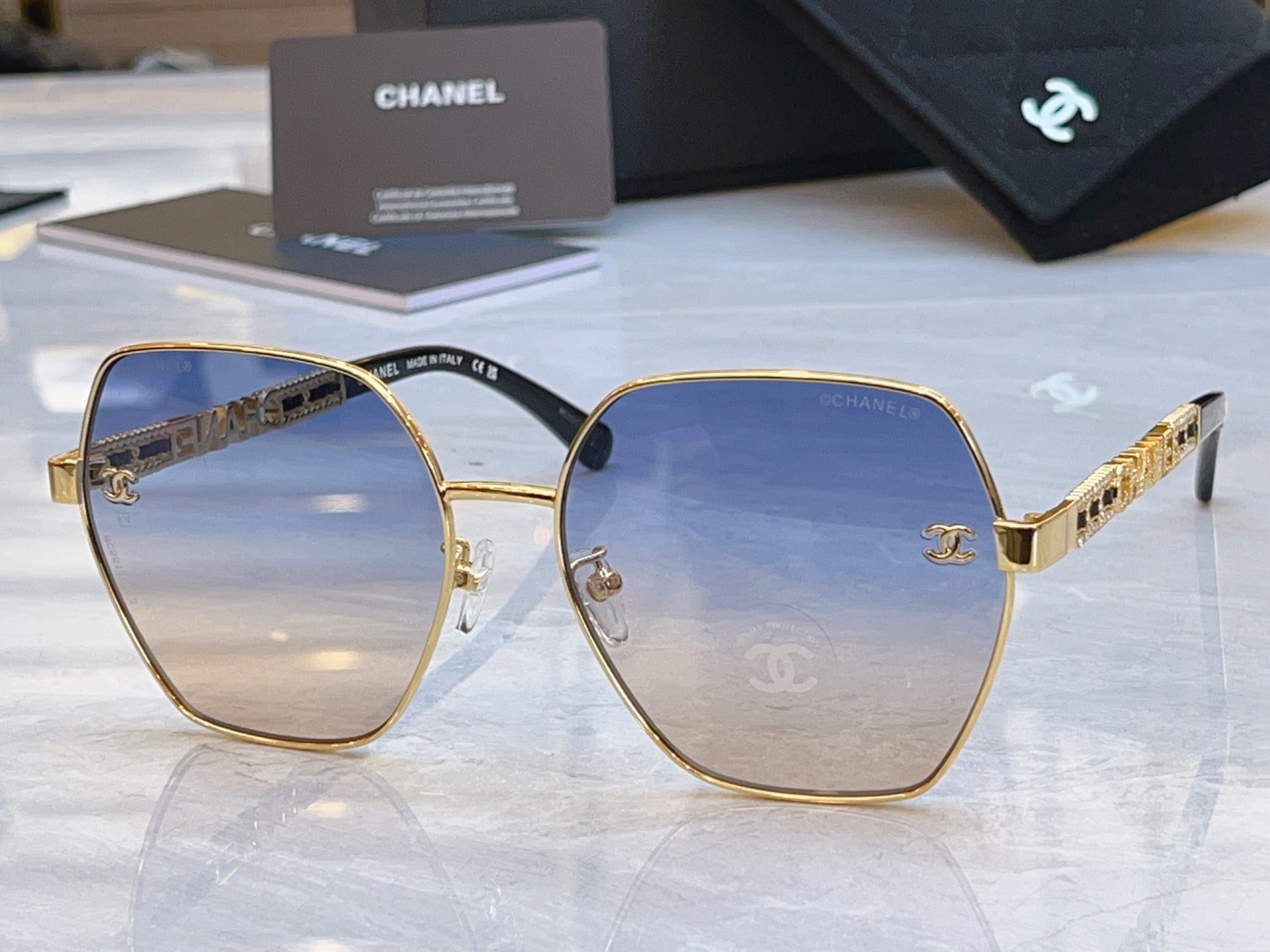 ，【CHANE*】香奈*儿新款太阳镜，MODEL：CH6043，SIZE：60口16-145