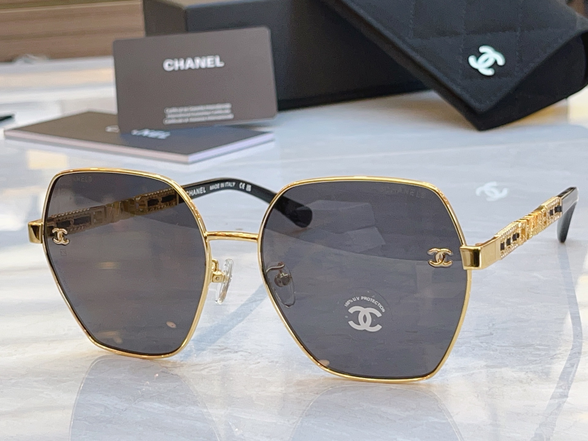 ，【CHANE*】香奈*儿新款太阳镜，MODEL：CH6043，SIZE：60口16-145