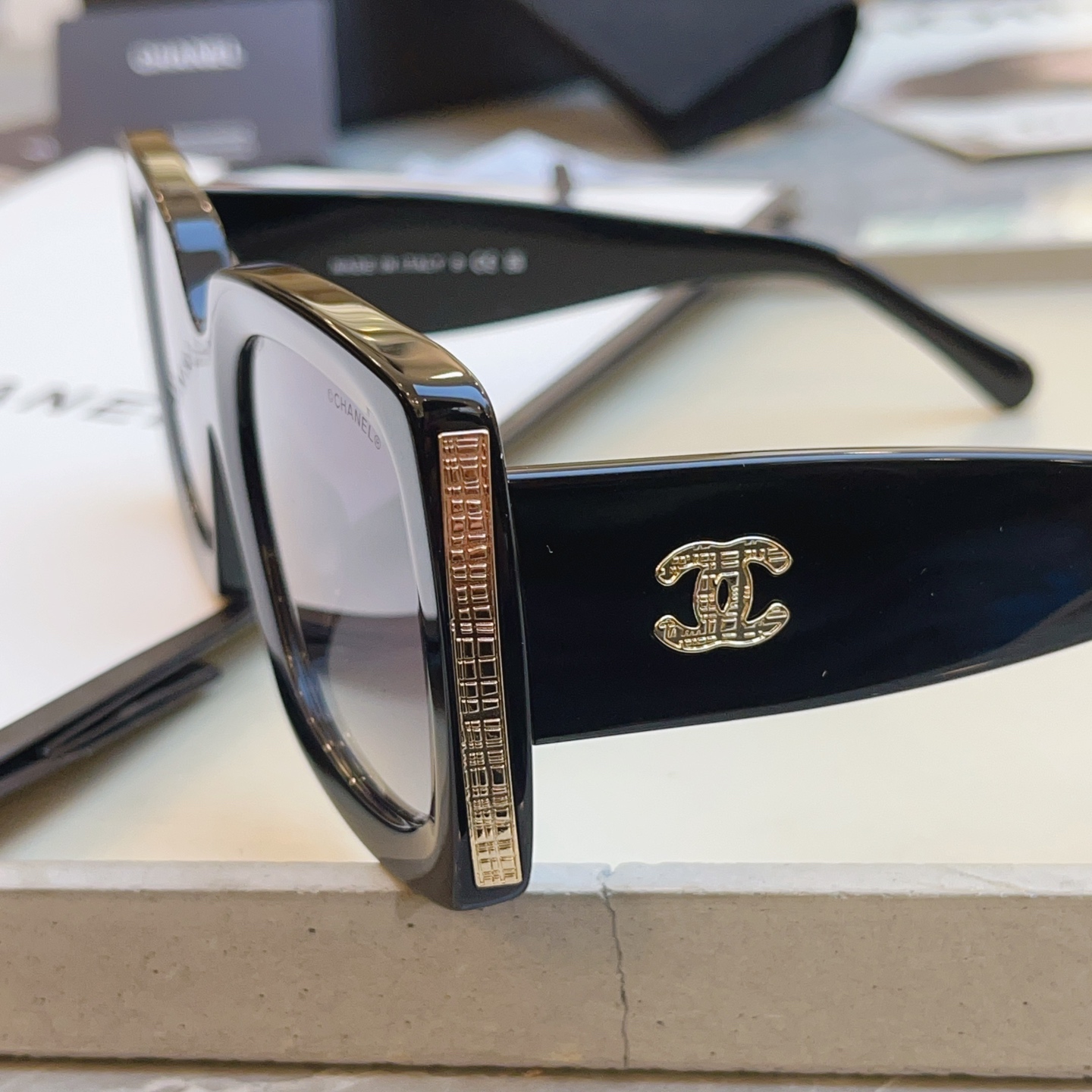 ，【CHANE*】香奈*儿新款太阳镜🕶️，MODEL：CH5435，SIZE：53口22-140