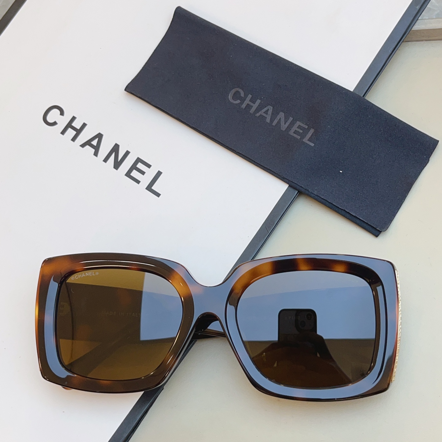 ，【CHANE*】香奈*儿新款太阳镜🕶️，MODEL：CH5435，SIZE：53口22-140