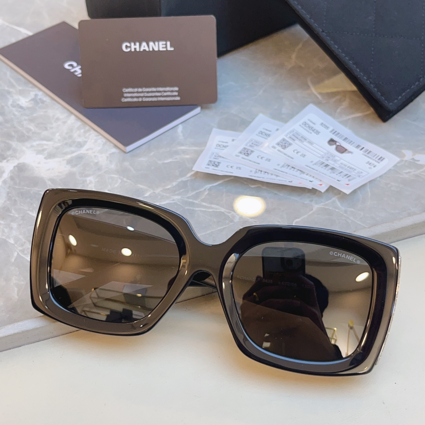 ，【CHANE*】香奈*儿新款太阳镜🕶️，MODEL：CH5435，SIZE：53口22-140