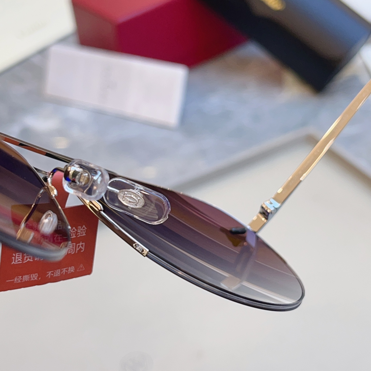 高版本✨，【CARTIE*】卡地*亚新款太阳镜，18K金电镀 镜片蔡司logo✨， MODEL:CT00