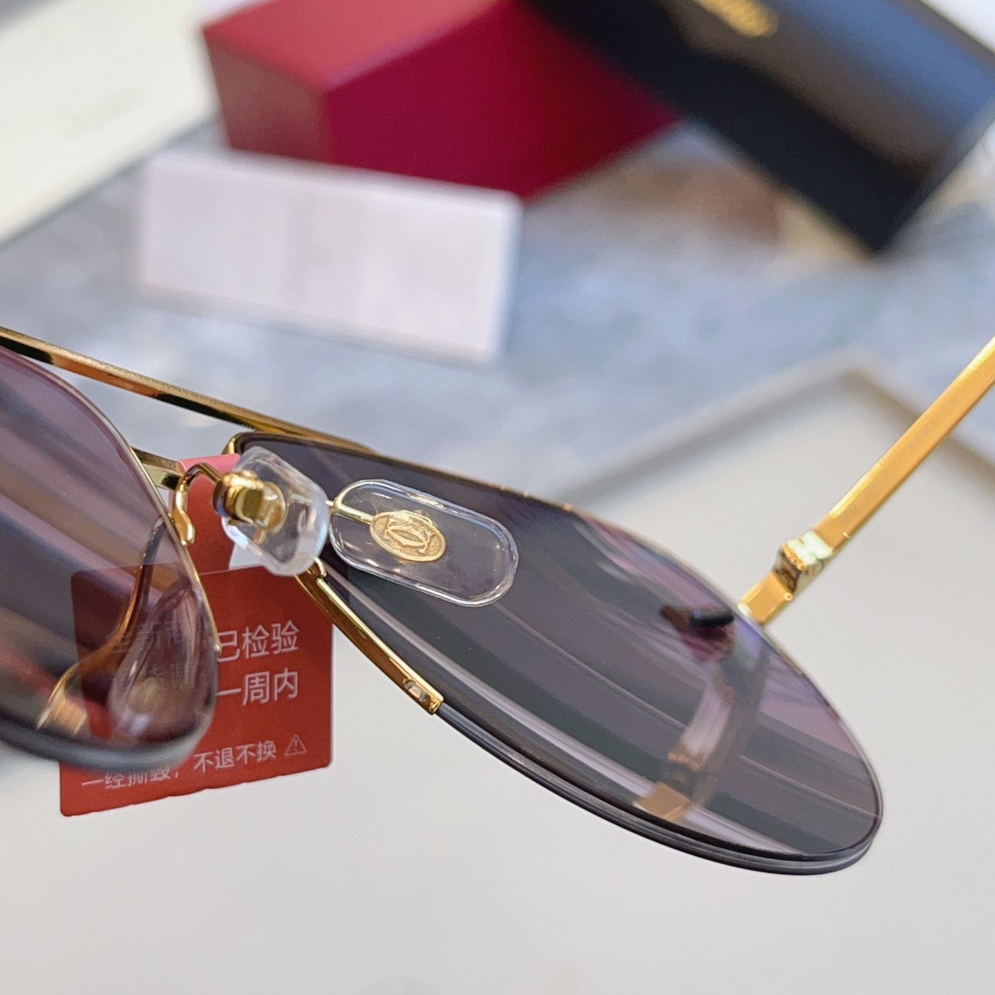 高版本✨，【CARTIE*】卡地*亚新款太阳镜，18K金电镀 镜片蔡司logo✨， MODEL:CT00