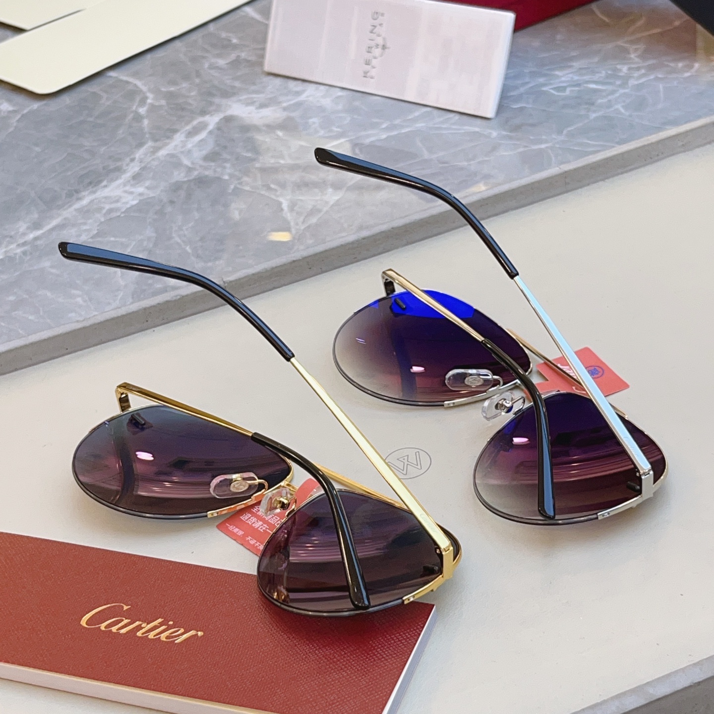 高版本✨，【CARTIE*】卡地*亚新款太阳镜，18K金电镀 镜片蔡司logo✨， MODEL:CT00