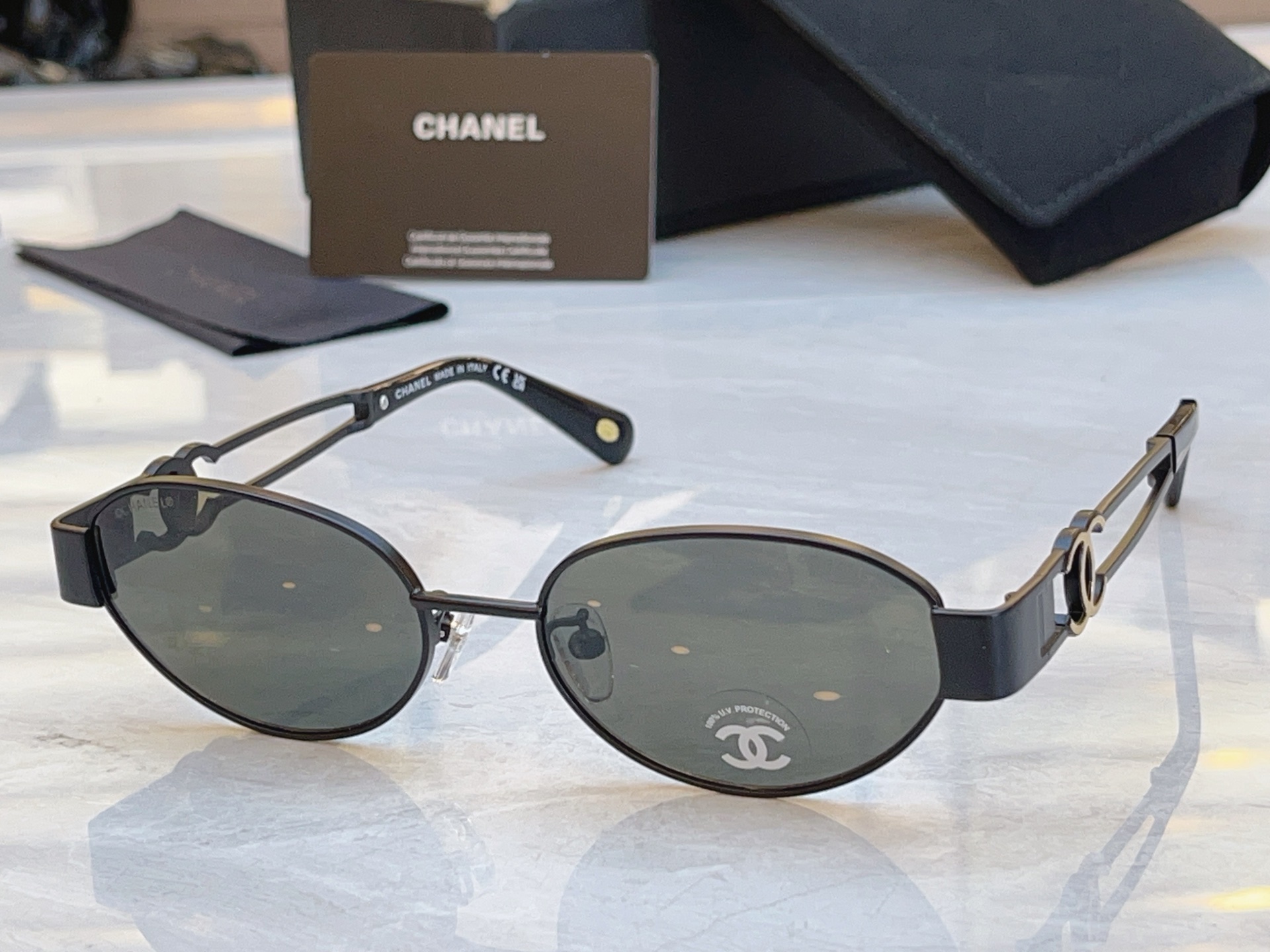 ，【CHANE*】香奈*儿新款太阳镜🕶️，MODEL：CH9180，SIZE：54口18-140