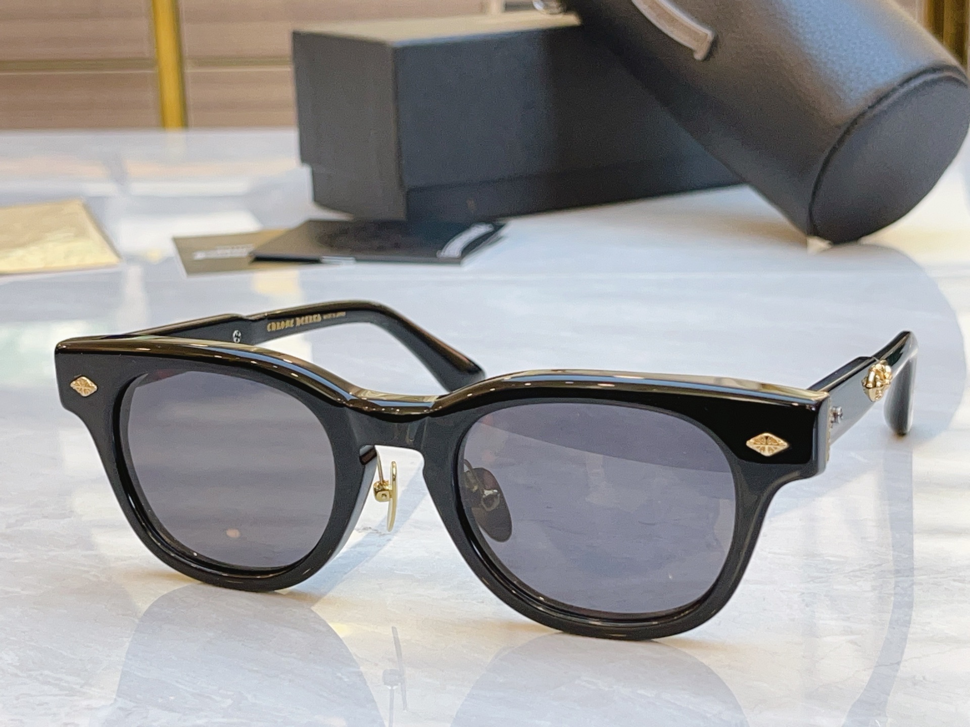 ，【CHROME HEART*】克罗*心新款太阳镜，MODEL：BK-18GP，SIZE：49口23-1