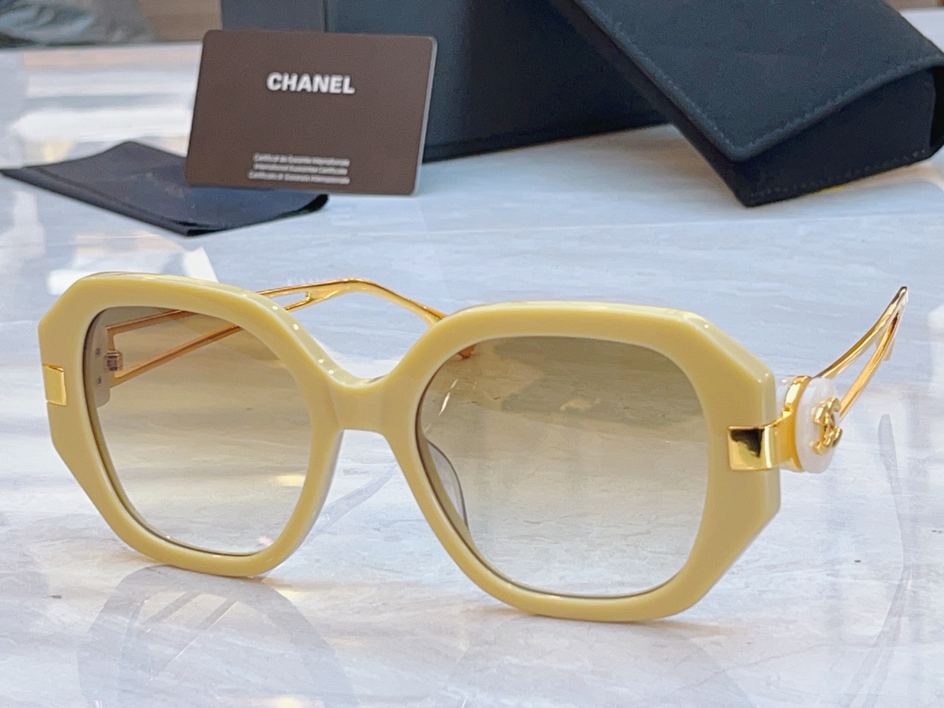 ，【CHANE*】香奈儿新款太阳镜，MODEL：CH5513-H，SIZE：55口20-135