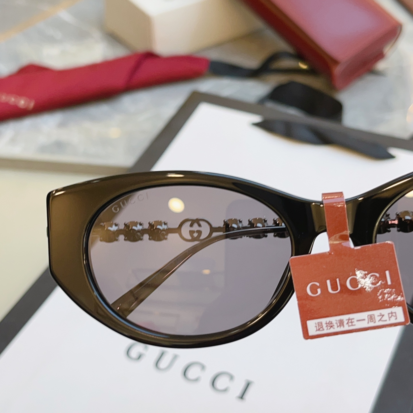 ，【GUCC*】古*驰新款太阳镜 高版本✨，MODEL：GG1970SA，SIZE：54口19-145 