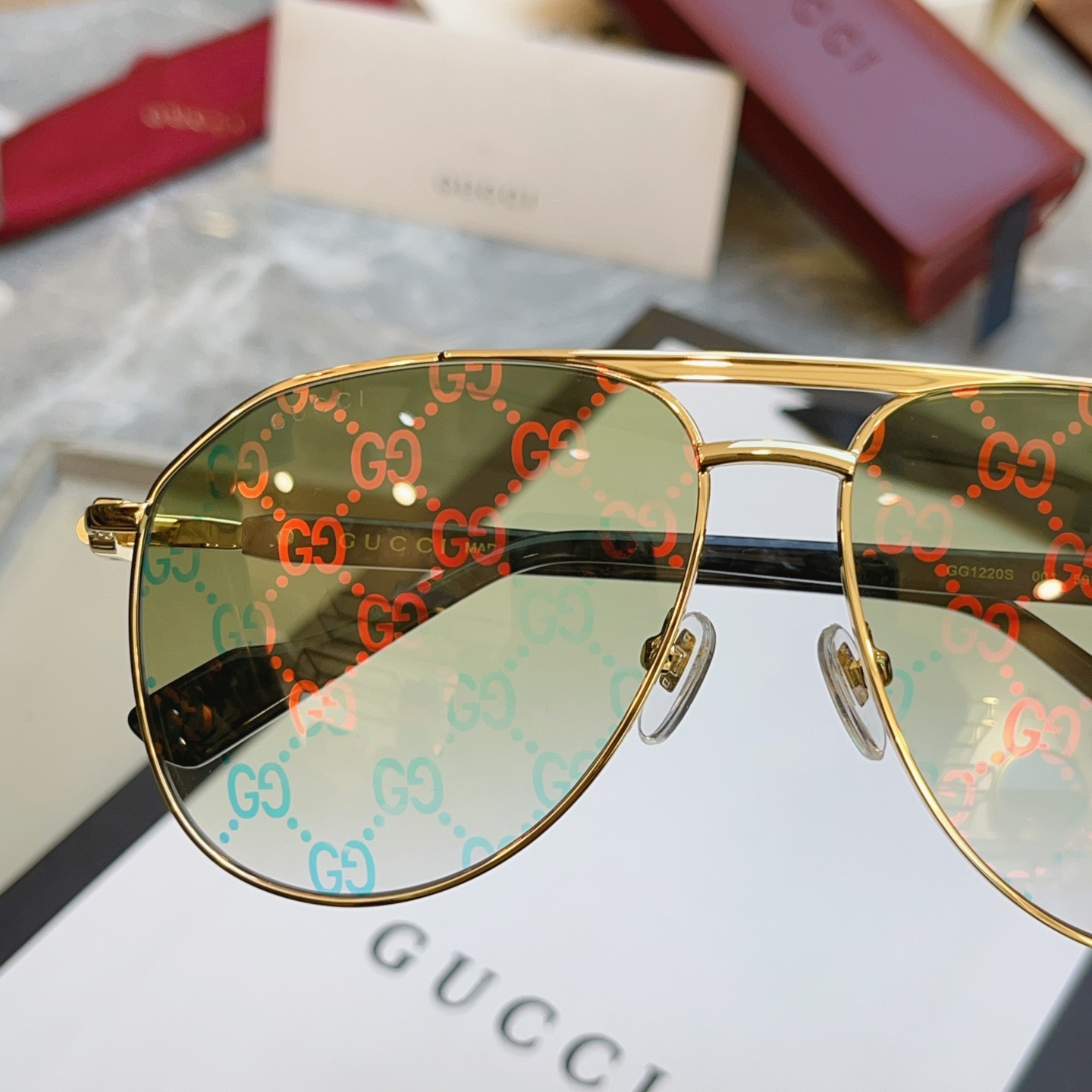 ，【GUCC*】古驰新款太阳镜🕶️ 高版本✨，MODEL：GG1220S，SIZE:59口14-145 