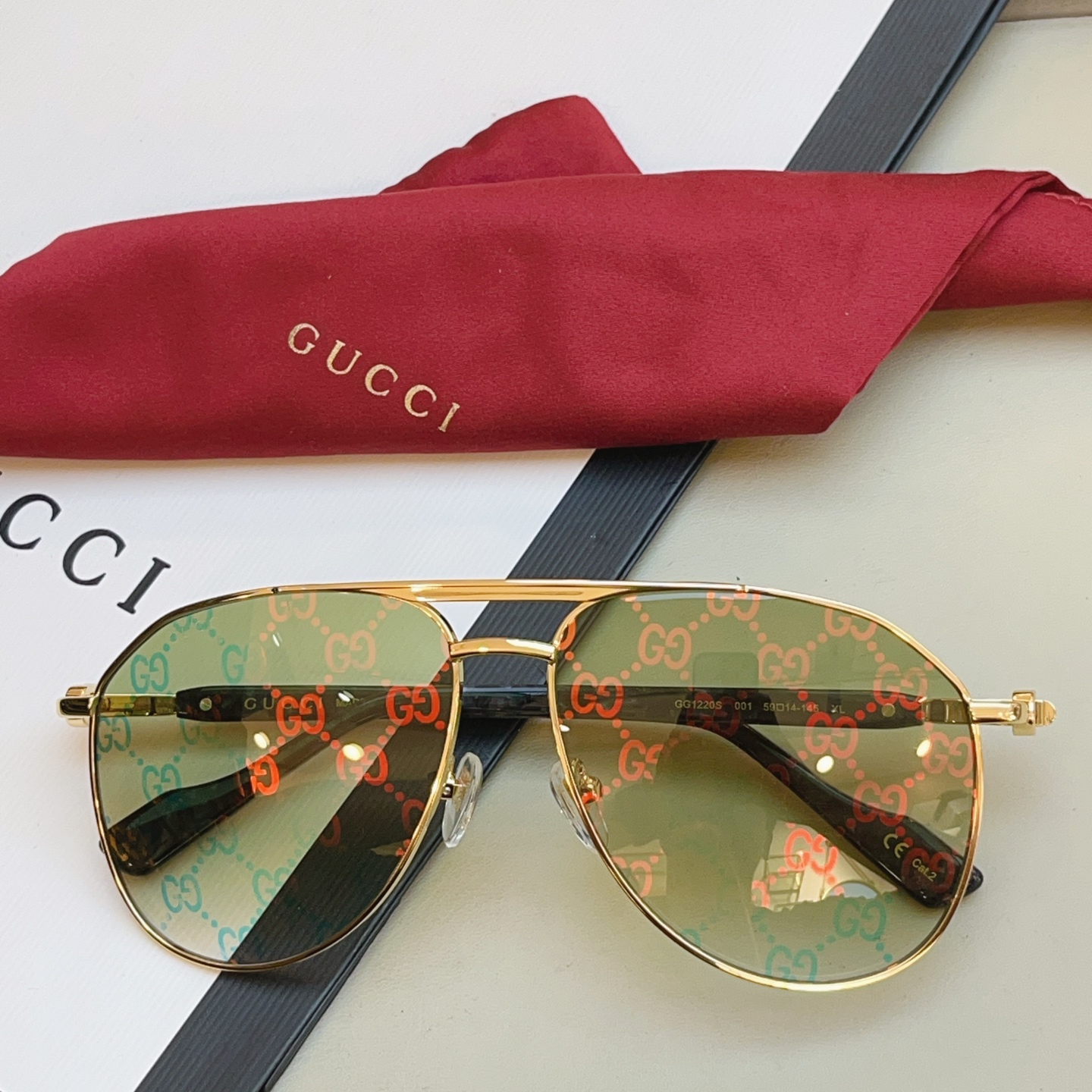 ，【GUCC*】古驰新款太阳镜🕶️ 高版本✨，MODEL：GG1220S，SIZE:59口14-145 