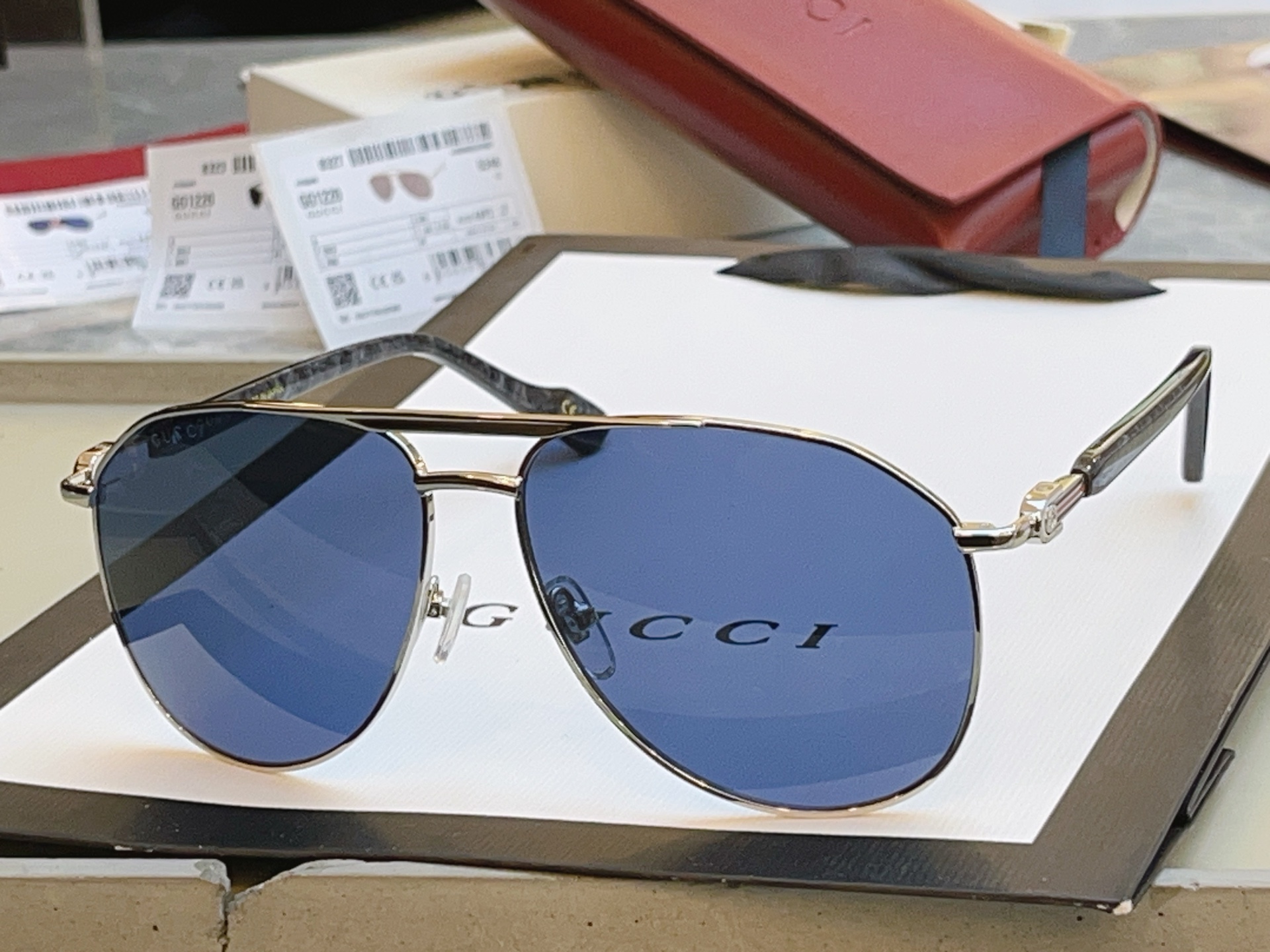 ，【GUCC*】古驰新款太阳镜🕶️ 高版本✨，MODEL：GG1220S，SIZE:59口14-145 