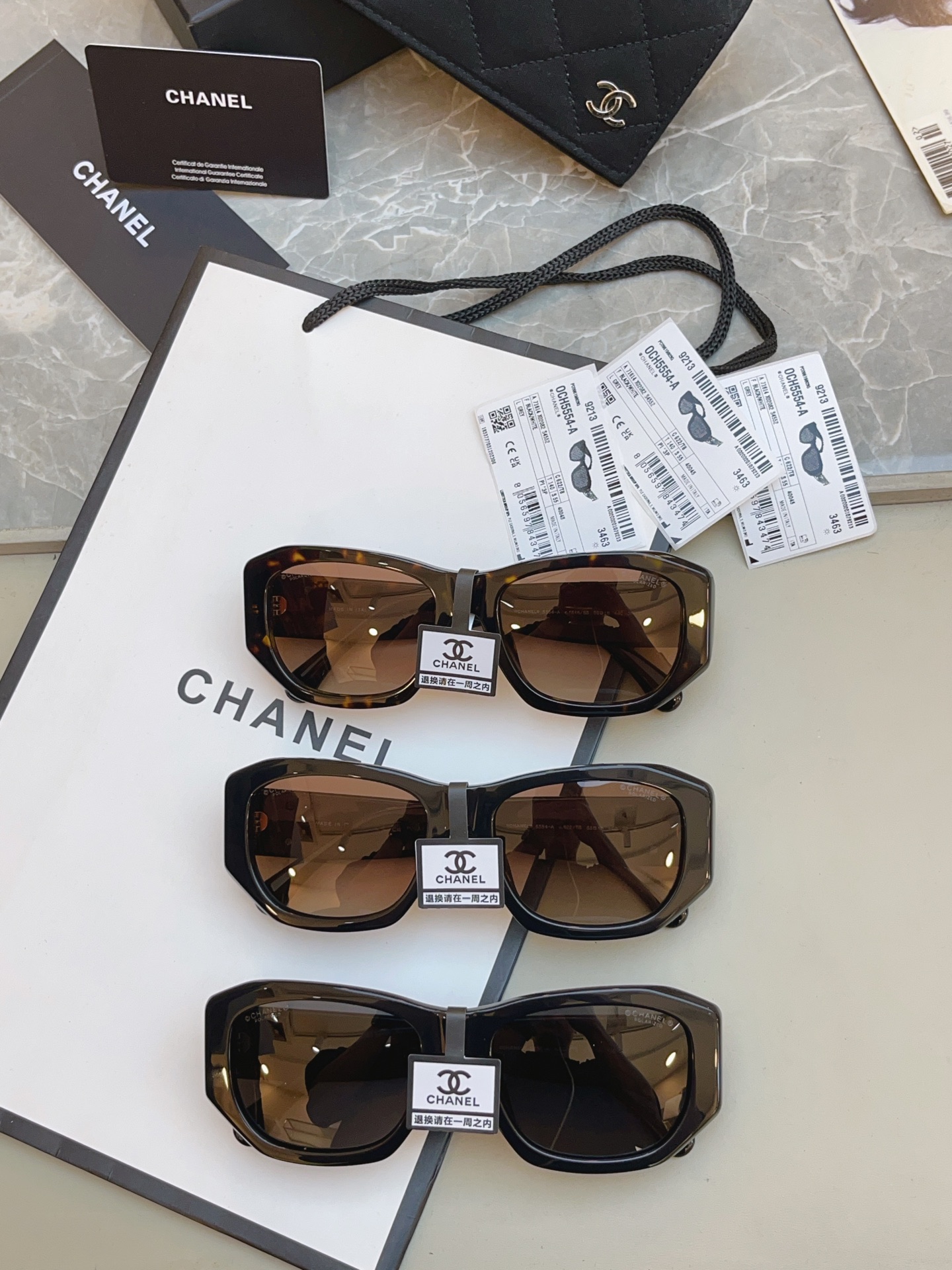 ，【CHANE*】香奈儿新款太阳镜 高品质✨，MODEL：5554-A，SIZE：55口18-140