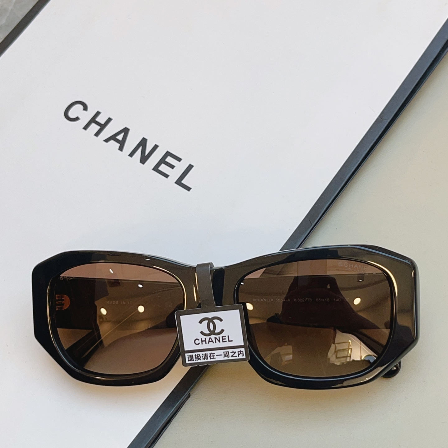 ，【CHANE*】香奈儿新款太阳镜 高品质✨，MODEL：5554-A，SIZE：55口18-140