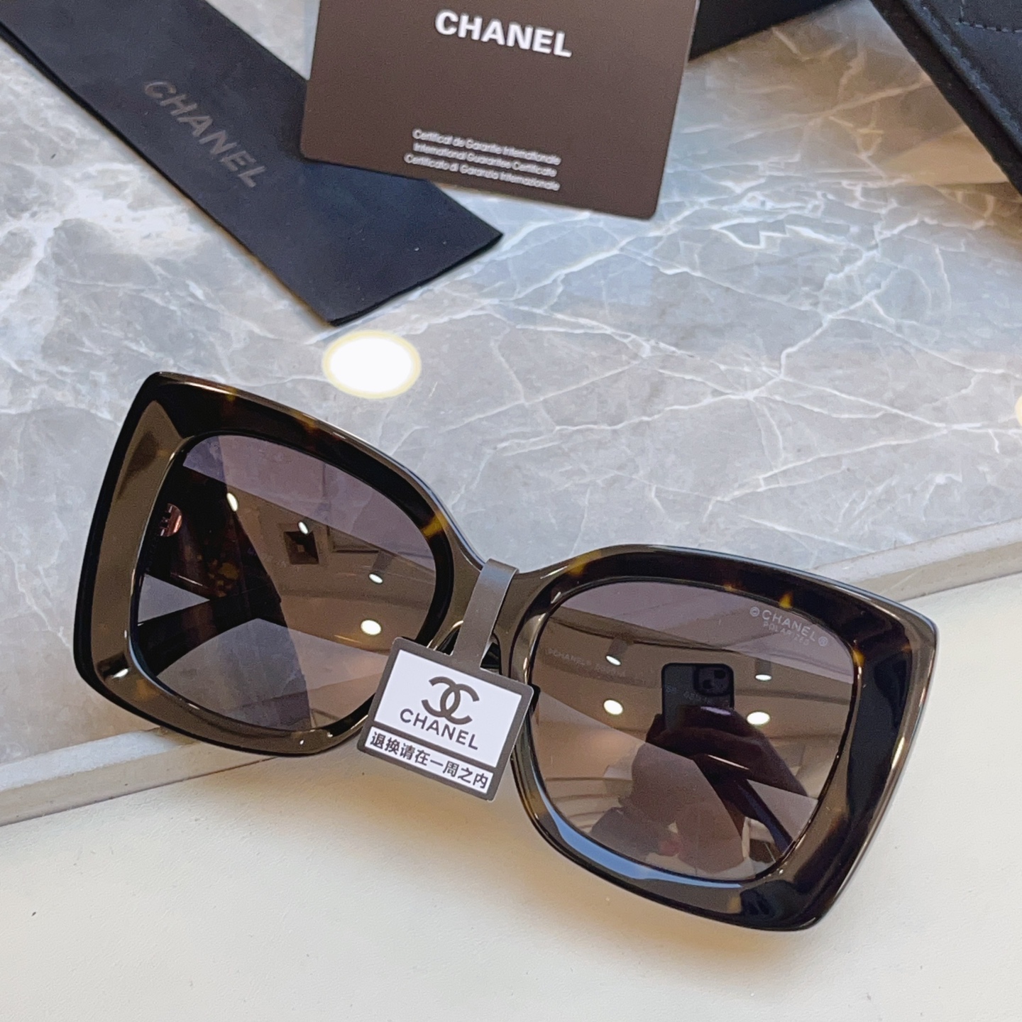 ，【CHANE*】香奈儿新款太阳镜 高品质✨，MODEL：5555-A，SIZE：53口18-140