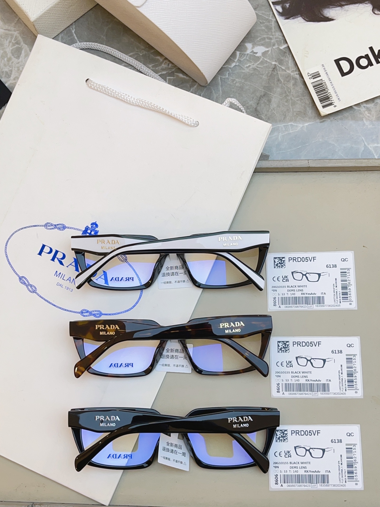 ，【PRAD*】普拉*达新款眼镜架👓，MODEL：OPR OD05V-F，SIZE：53口17-140