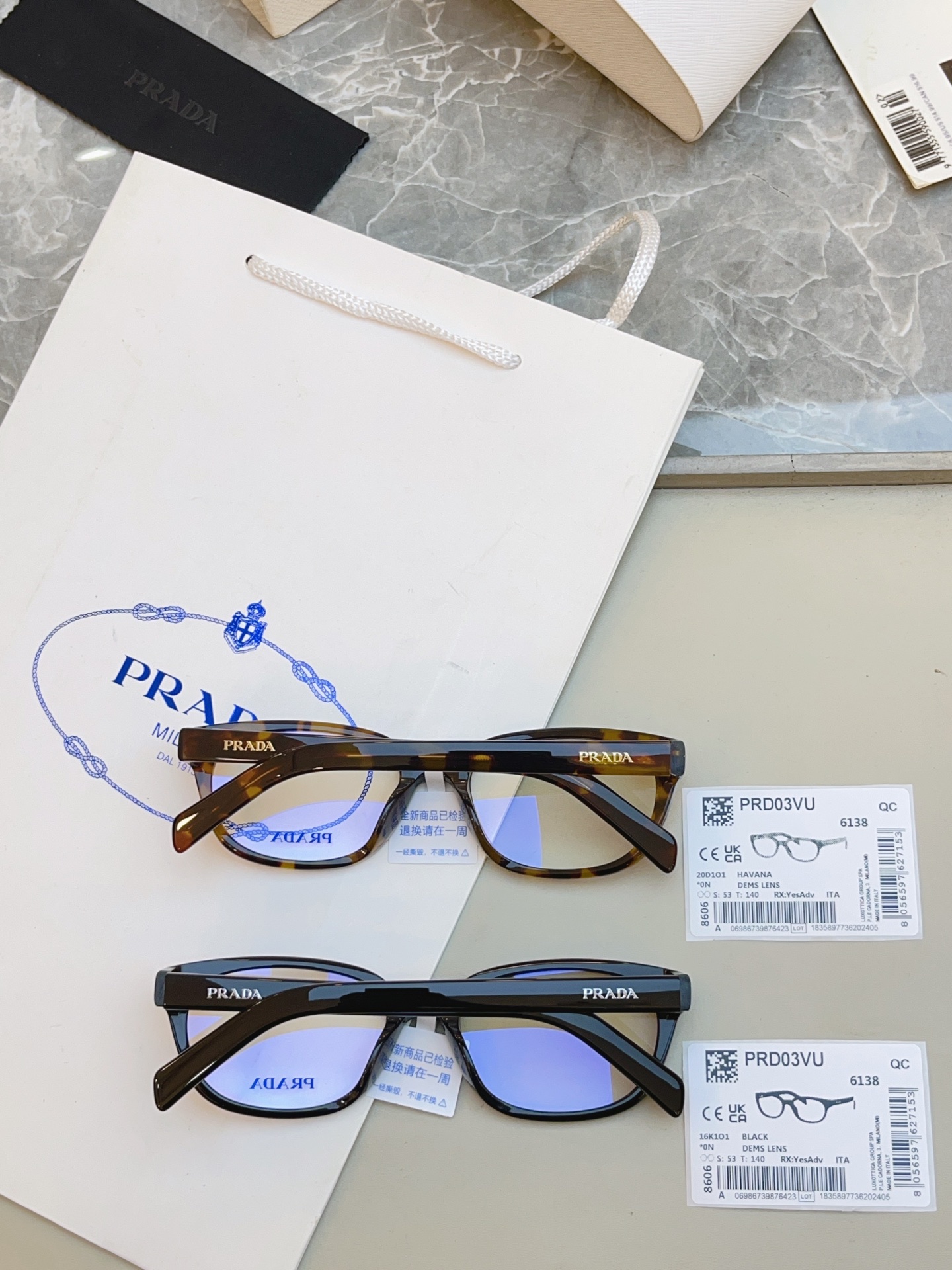 ，【PRAD*】普拉*达新款眼镜架👓，MODEL：OPR OD03V-U，SIZE：53口18-140