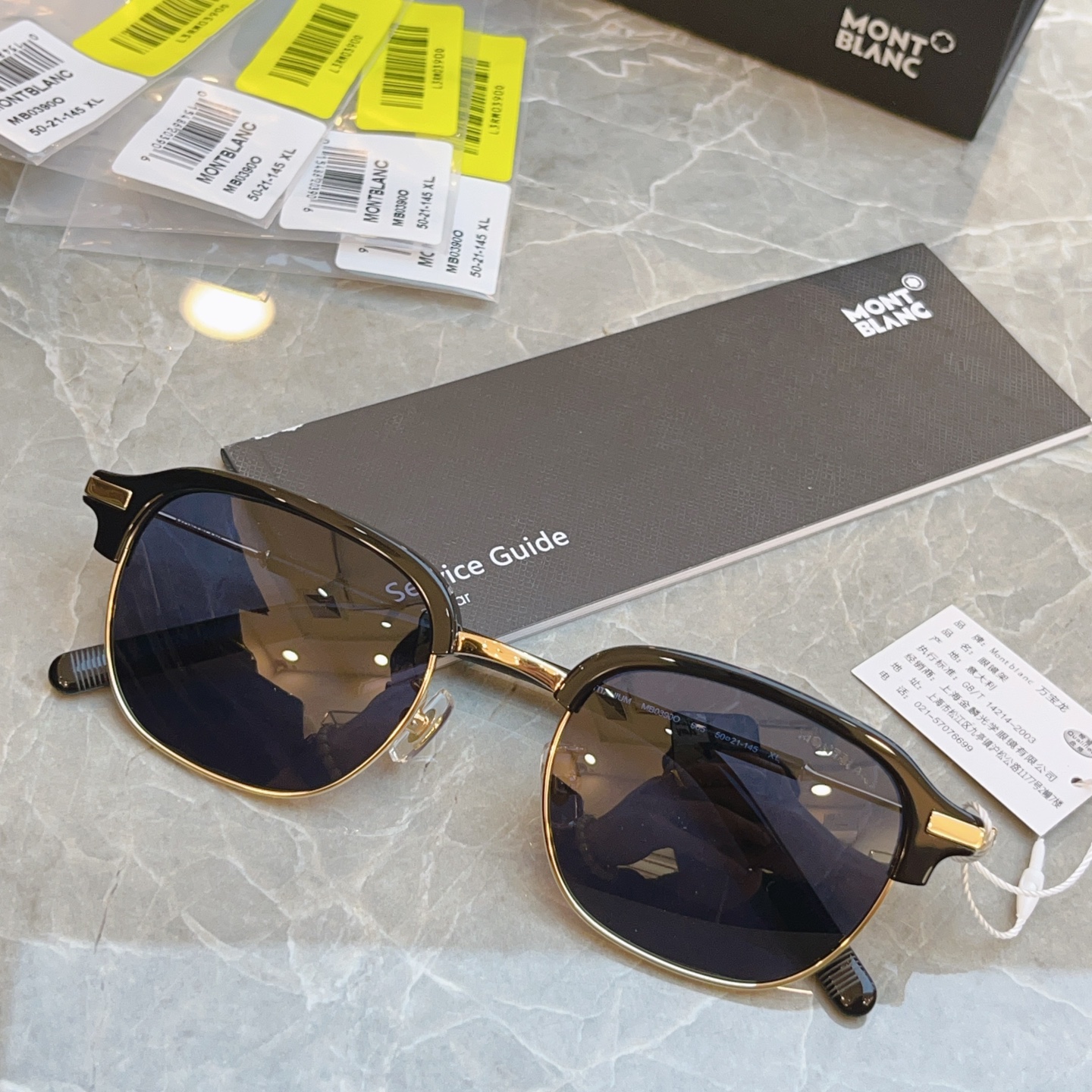 ，【MONT BLAN*】万宝*龙新款太阳镜，钛架✨MODEL:MB0390O，SIZE:50口21-145