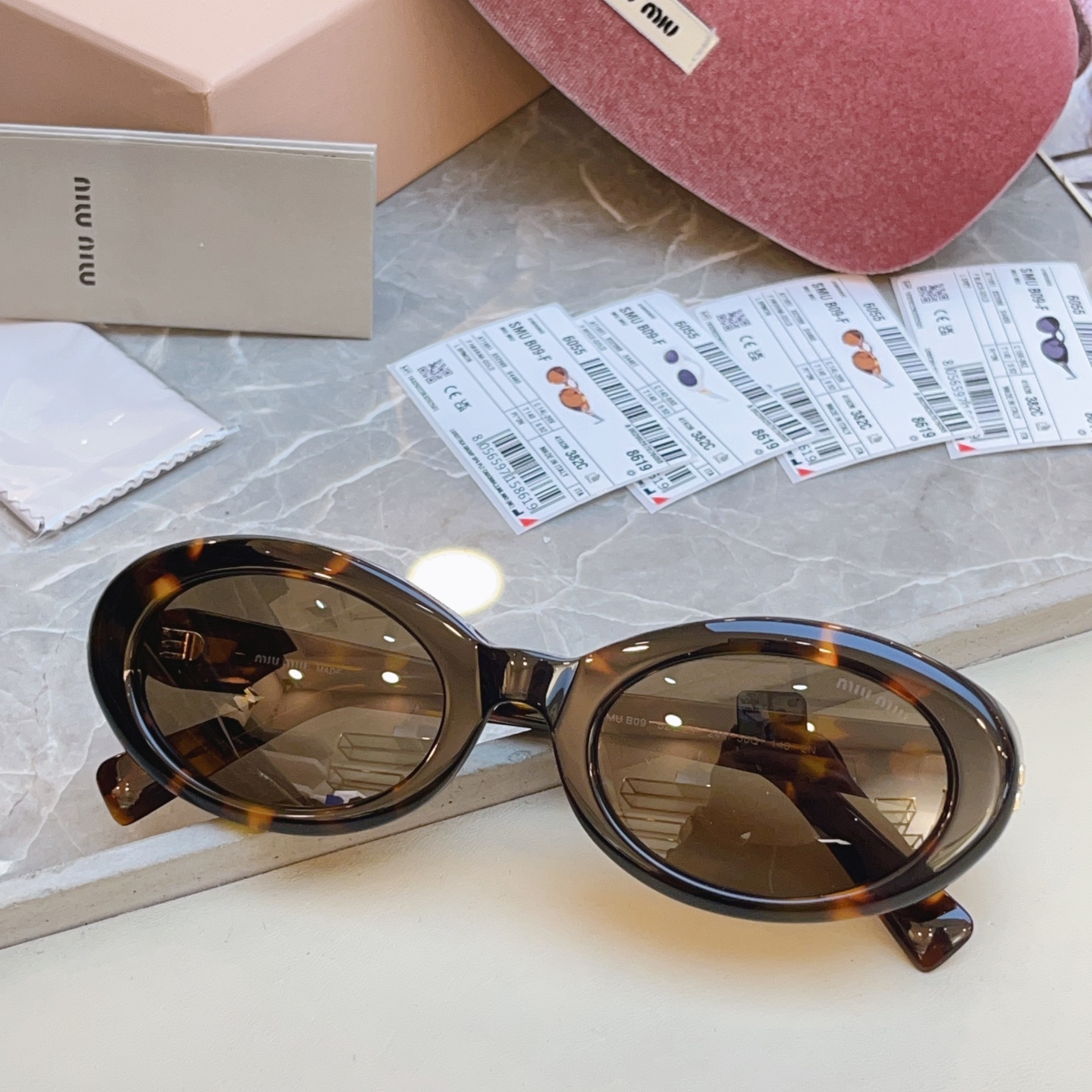 Miu Miu MIUMI*】缪*缪新款太阳镜 高版本--，Mod: MU B09-F，SIZE:52口21-140个