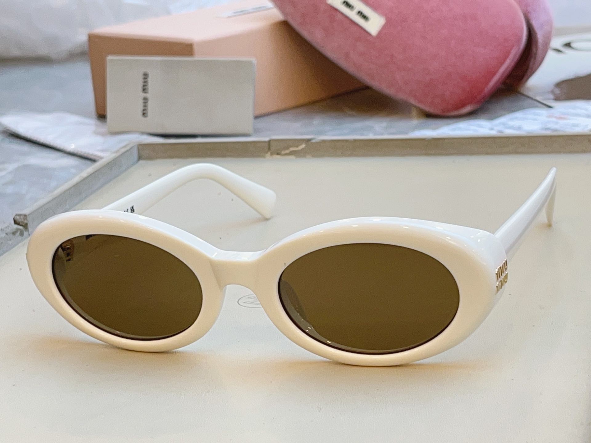 Miu Miu MIUMI*】缪*缪新款太阳镜 高版本--，Mod: MU B09-F，SIZE:52口21-140个