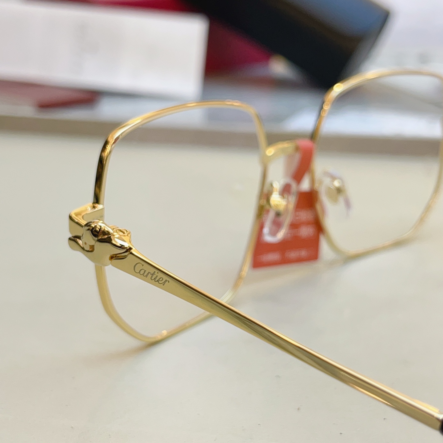 Cartier 高版本-- 【CARTIE*】卡地*亚新款眼镜架 18K金电镀 镜片蔡司logo--