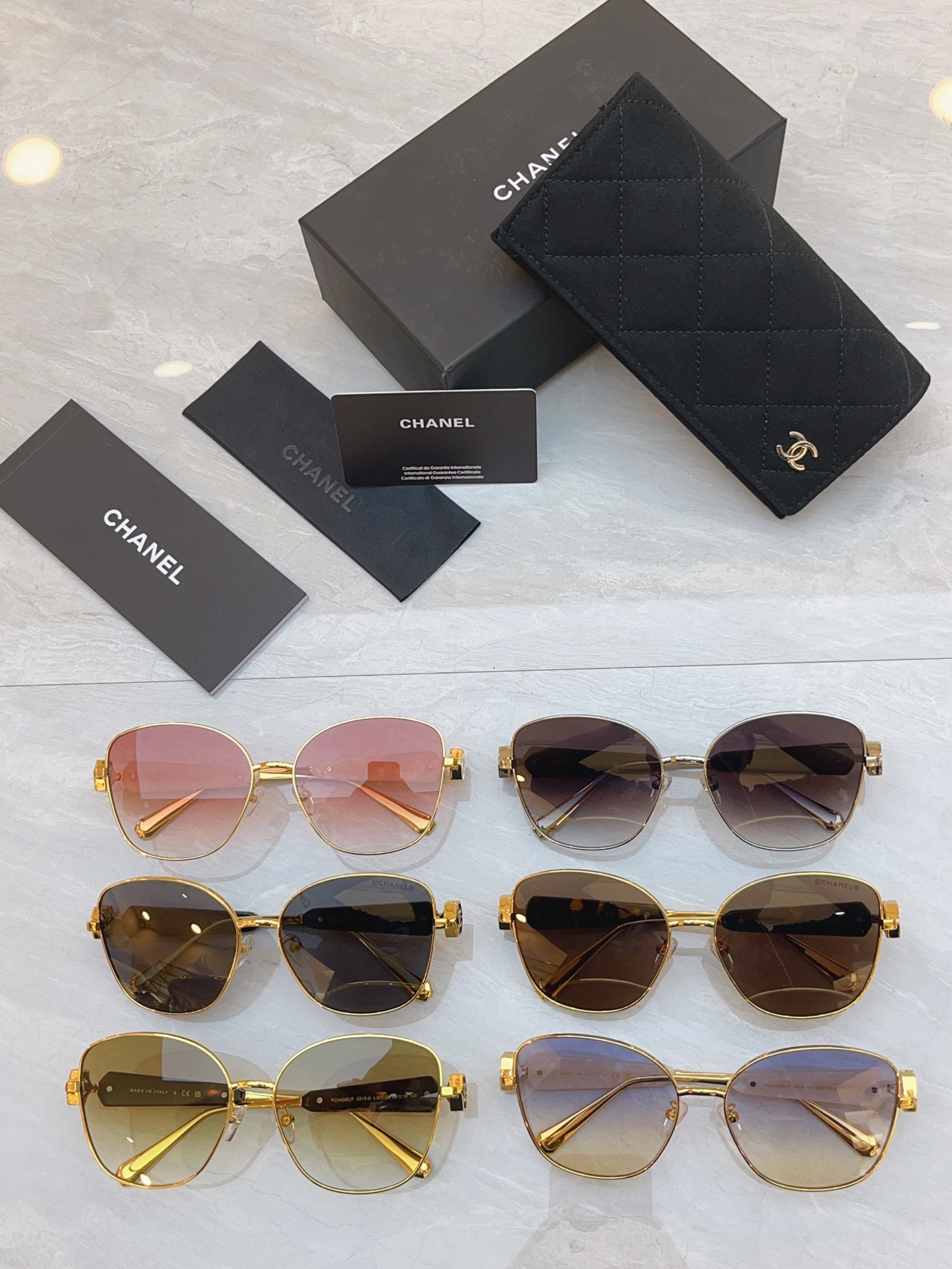 Chanel CHANE*】香奈儿新款太阳镜，MODEL：CH5518-H，SIZE：59口18-140
