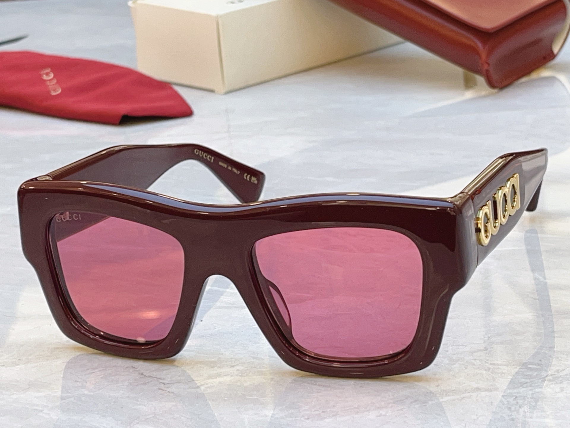 Gucci GUCC*】古*驰新款太阳镜，MODEL：GG1772S，SIZE:52口20-140