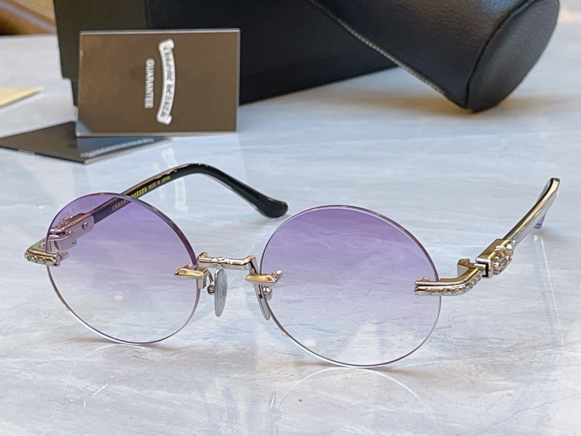 Chrome Hearts CHROME HEART*】克罗*心新款太阳镜，MODEL：NI AZDX，SIZE：55口21-141