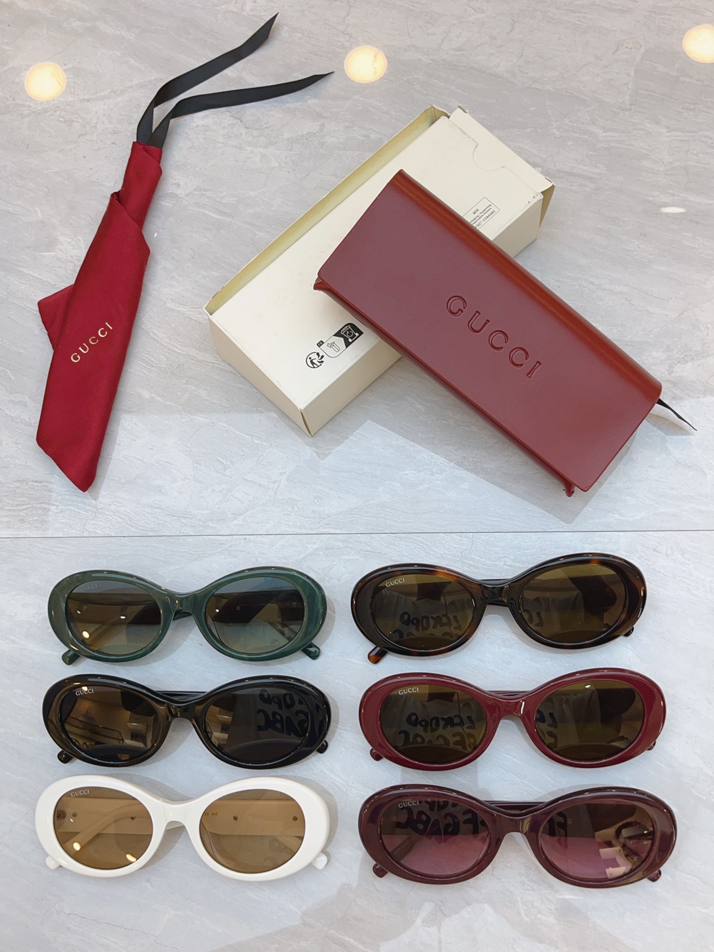 Gucci GUCC*】古*驰新款太阳镜，MODEL：GG1587S，SIZE:53口22-145