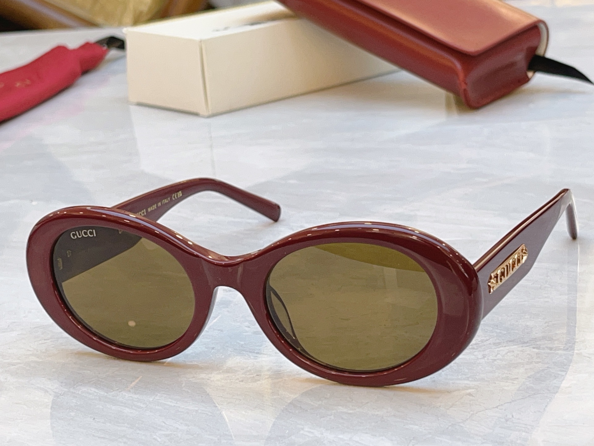 Gucci GUCC*】古*驰新款太阳镜，MODEL：GG1587S，SIZE:53口22-145