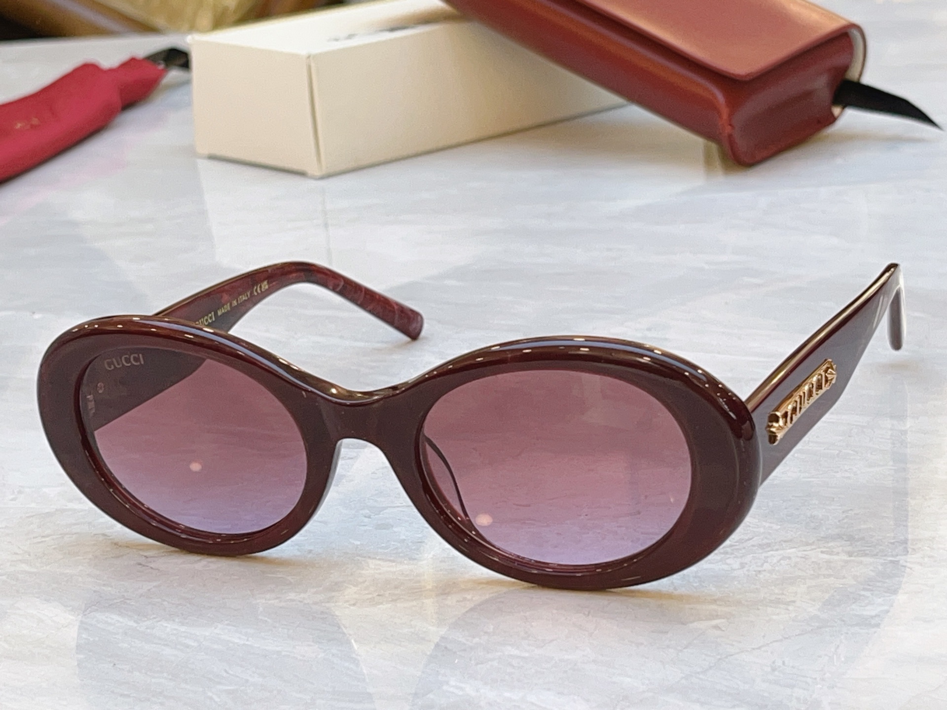 Gucci GUCC*】古*驰新款太阳镜，MODEL：GG1587S，SIZE:53口22-145