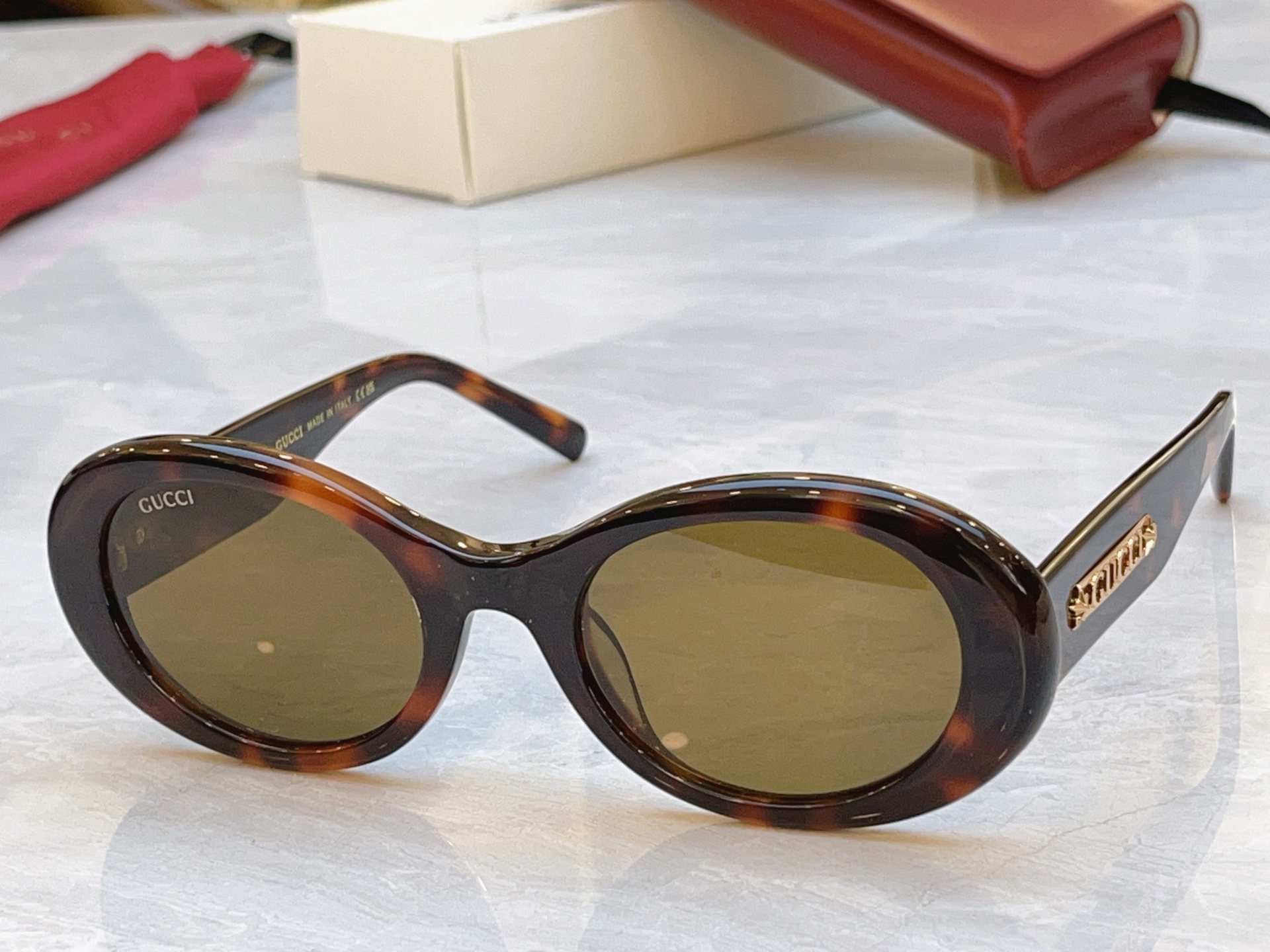 Gucci GUCC*】古*驰新款太阳镜，MODEL：GG1587S，SIZE:53口22-145