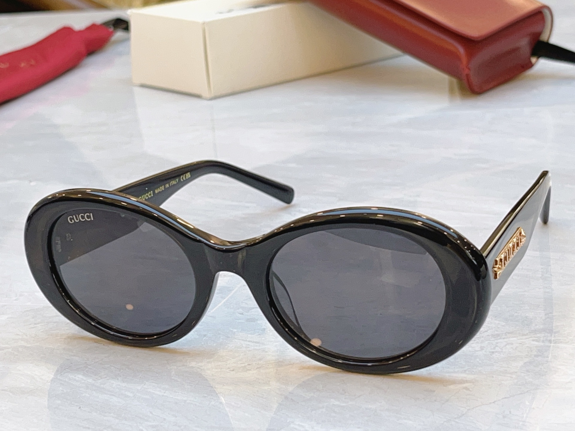 Gucci GUCC*】古*驰新款太阳镜，MODEL：GG1587S，SIZE:53口22-145