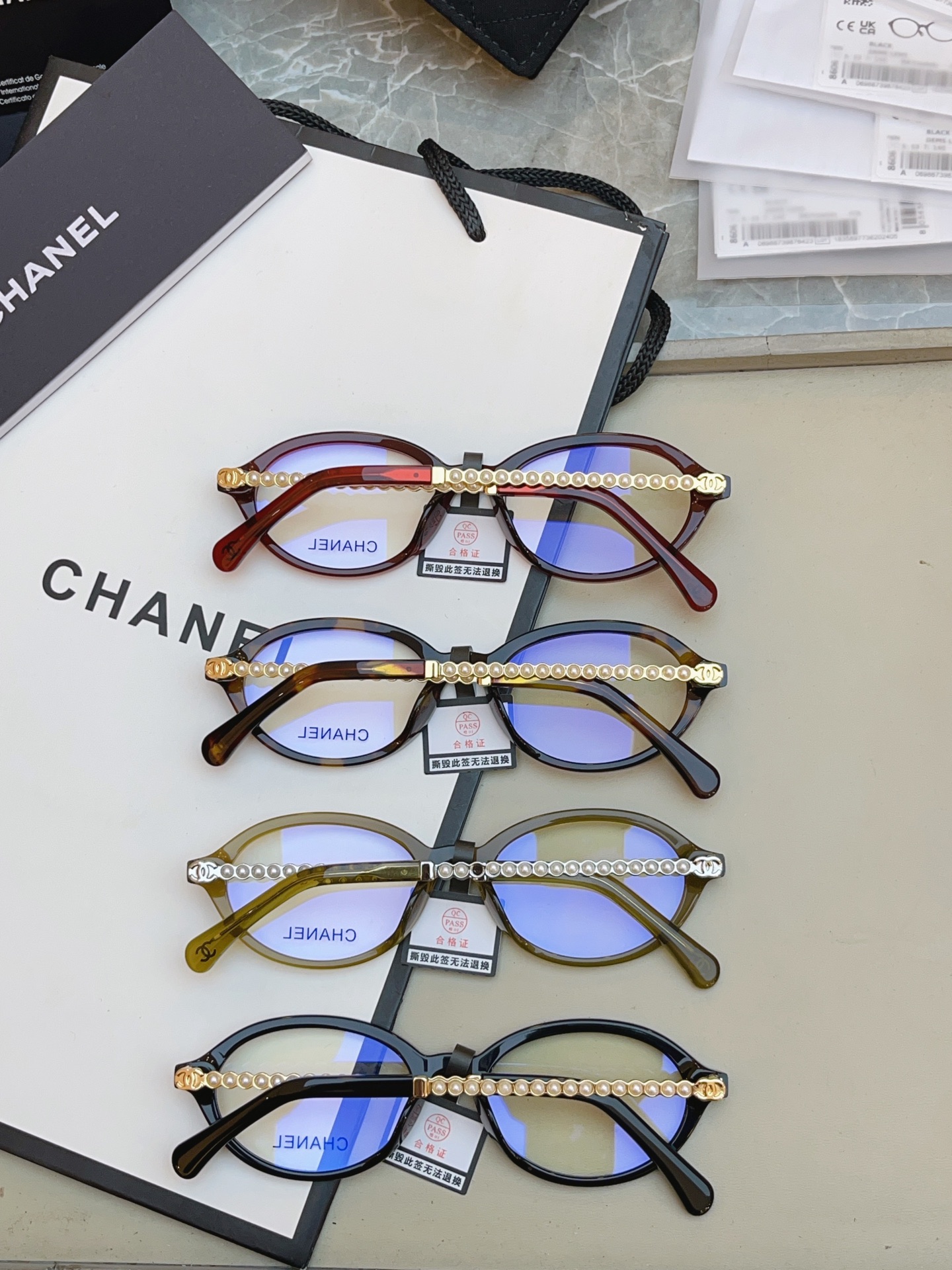 Chanel CHANE*】香奈儿新款眼镜架 高版本--，MODEL：CH3499-H，SIZE：53口18-140