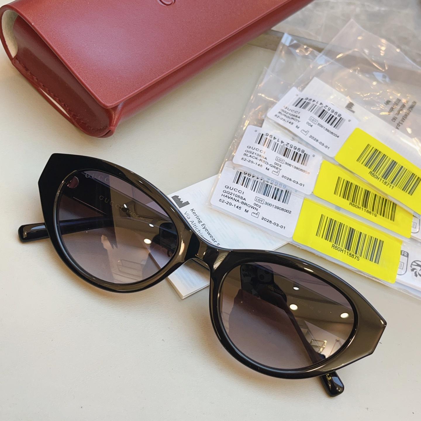 Gucci GUCC*】古*驰新款太阳镜 高版本--，MODEL：GG2105SA，SIZE:52口20-145 M