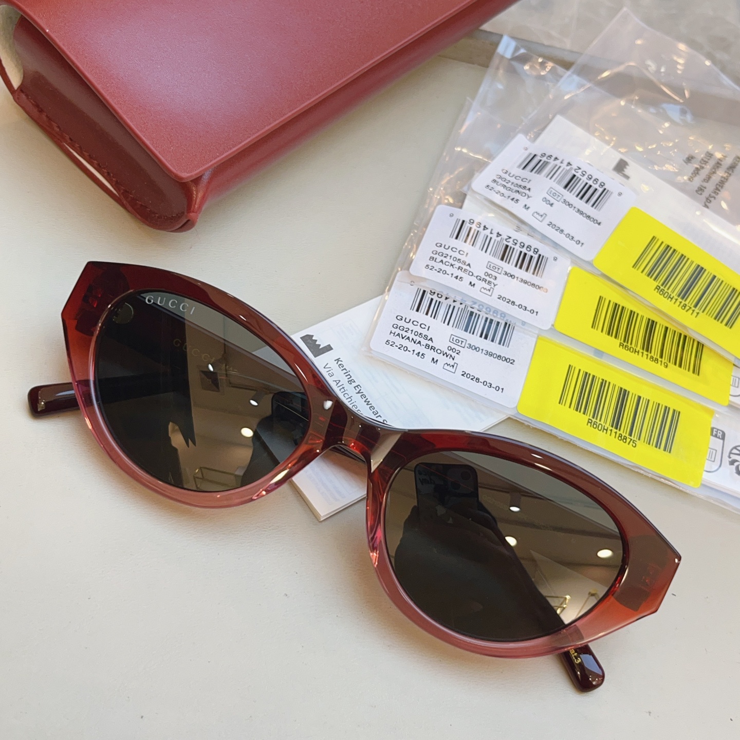 Gucci GUCC*】古*驰新款太阳镜 高版本--，MODEL：GG2105SA，SIZE:52口20-145 M